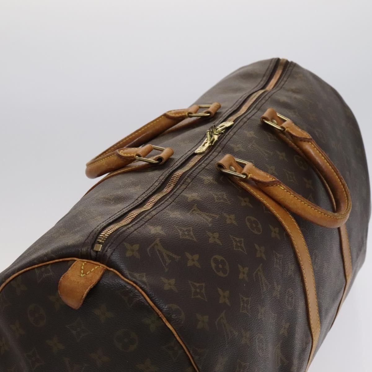 Louis Vuitton Keepall 55 Brown Canvas Travel Bag (Pre-Owned) Size ONE SIZE - 16 Thumbnail