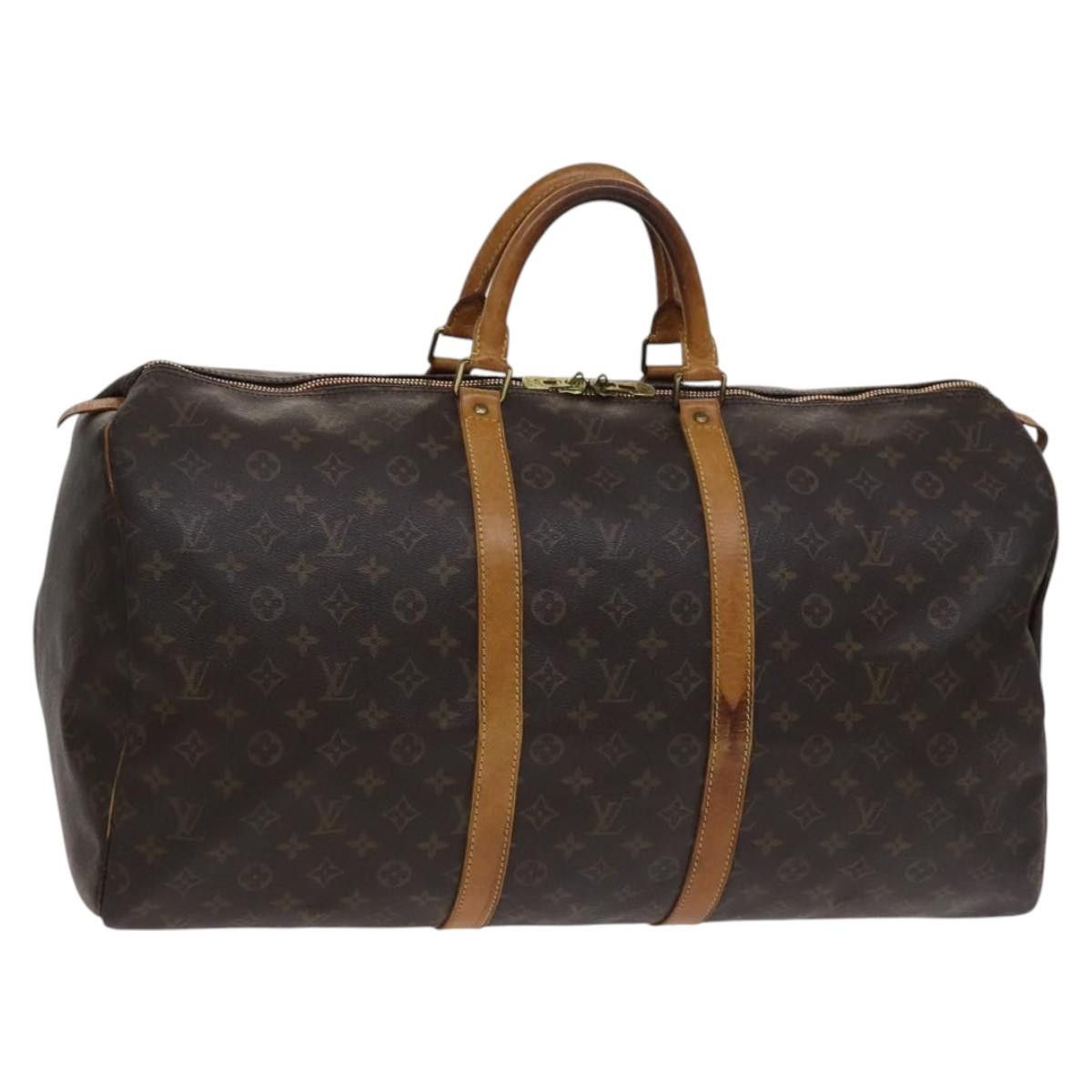 Louis Vuitton Keepall 55 Brown Canvas Travel Bag (Pre-Owned) Size ONE SIZE - 17 Thumbnail