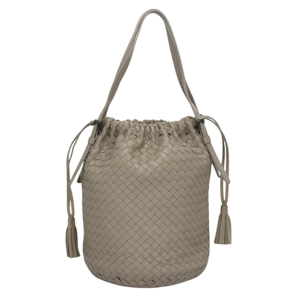 Bottega Veneta Intrecciato Grey Leather Handbag (Pre-Owned) Size ONE SIZE - 2 Thumbnail