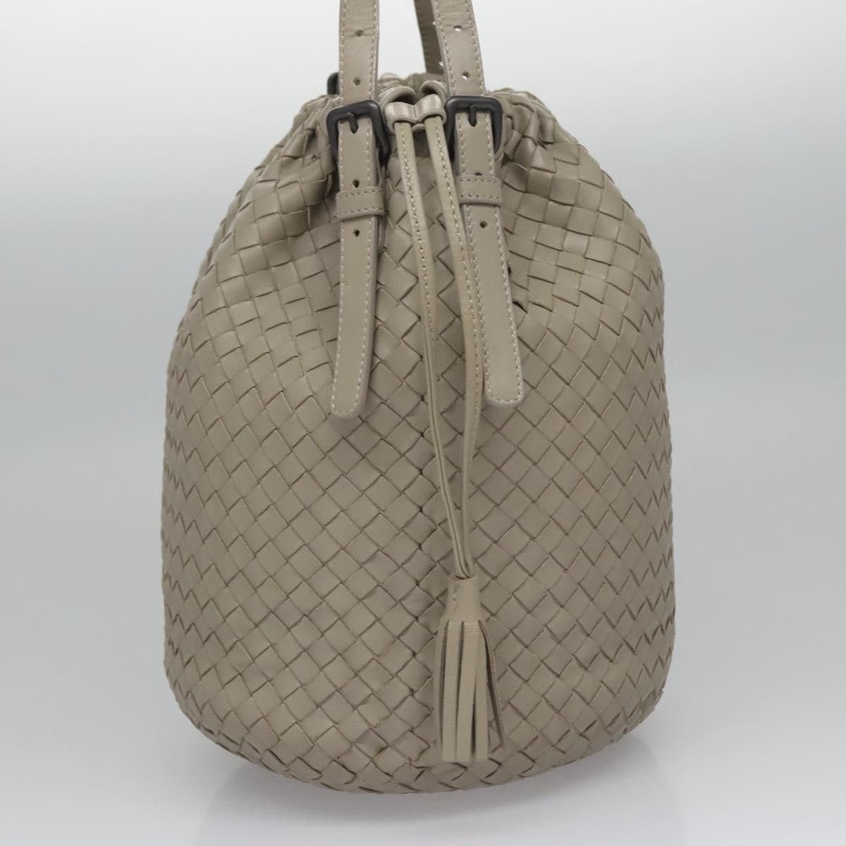 Bottega Veneta Intrecciato Grey Leather Handbag (Pre-Owned) Size ONE SIZE - 3 Thumbnail