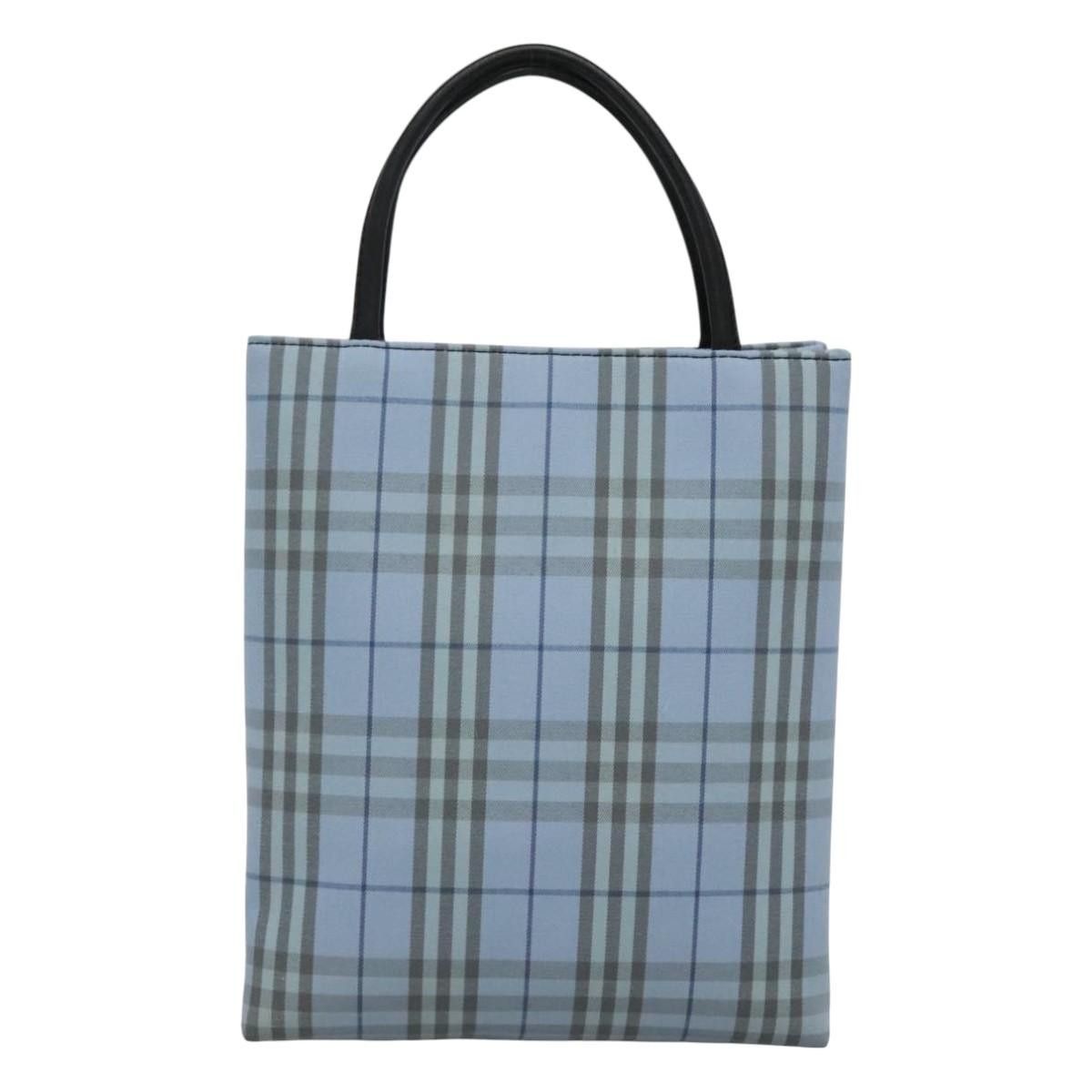Burberry Nova Check Blue Canvas Handbag (Pre-Owned) Size ONE SIZE - 3 Thumbnail