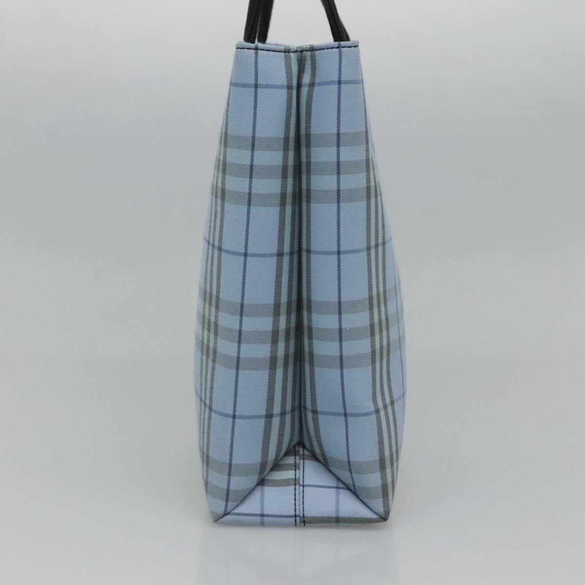 Burberry Nova Check Blue Canvas Handbag (Pre-Owned) Size ONE SIZE - 4 Thumbnail