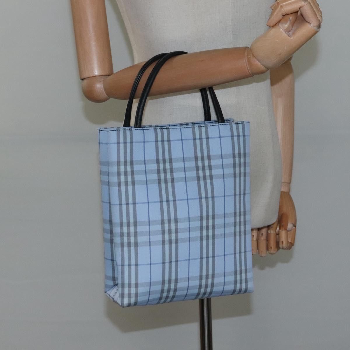 Burberry Nova Check Blue Canvas Handbag (Pre-Owned) Size ONE SIZE - 19 Thumbnail