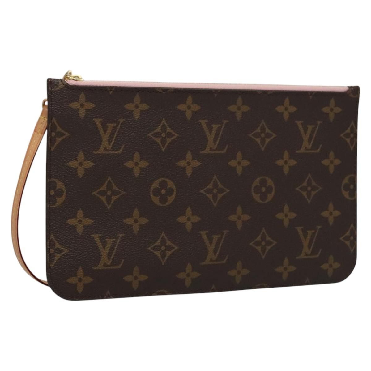 Louis Vuitton Neverfull Pouch Brown Canvas Clutch Bag (Pre-Owned) Size ONE SIZE - 13 Thumbnail