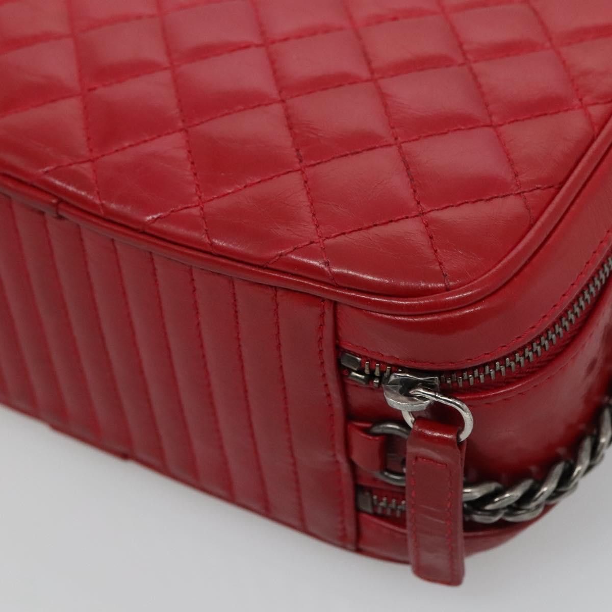 Coco Boy Red Leather Shoulder Bag (Pre-Owned)