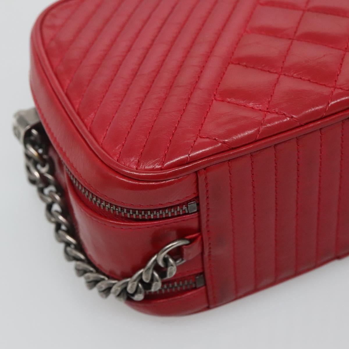 Coco Boy Red Leather Shoulder Bag (Pre-Owned)