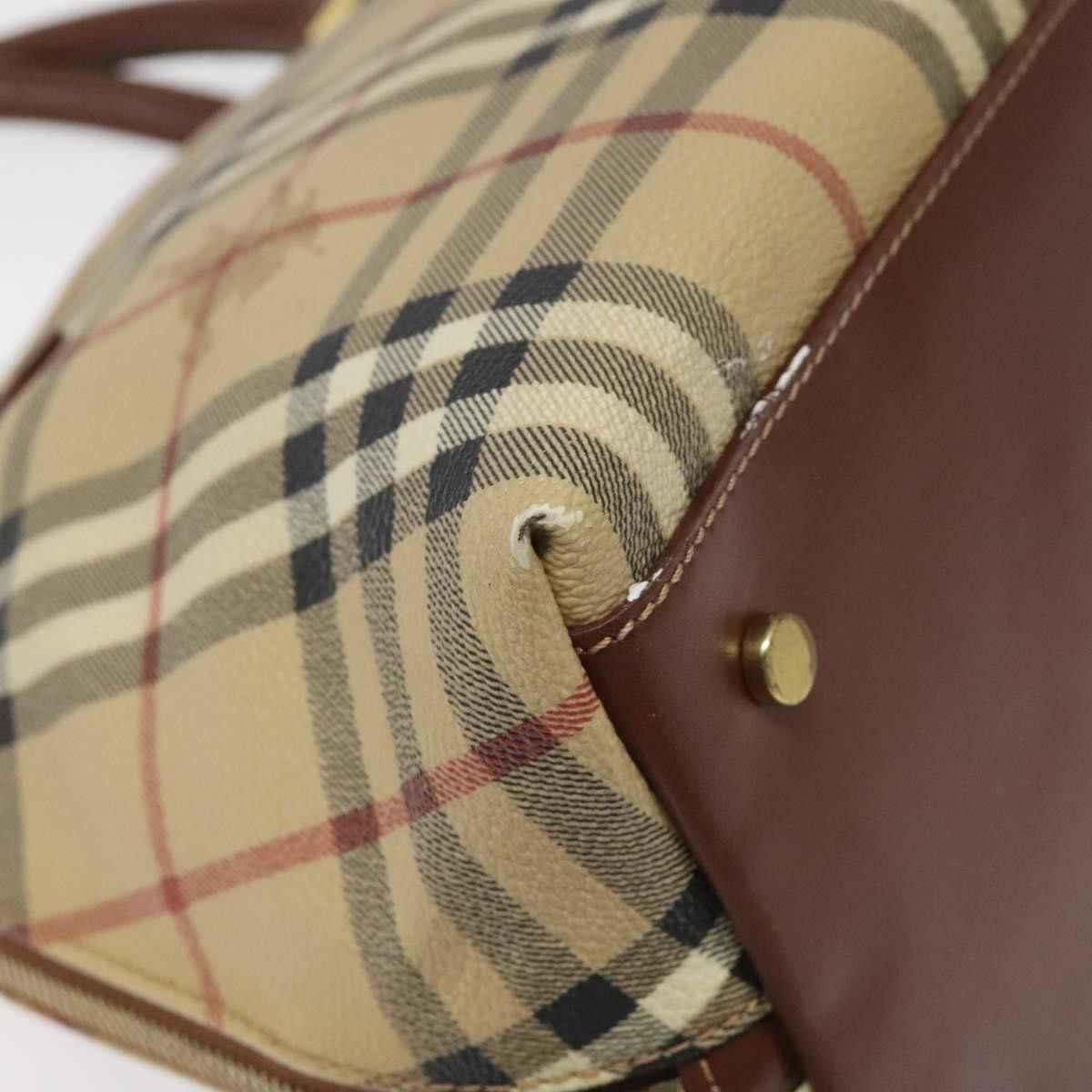 Burberry Nova Check Beige Canvas Handbag (Pre-Owned) Size ONE SIZE - 12 Thumbnail