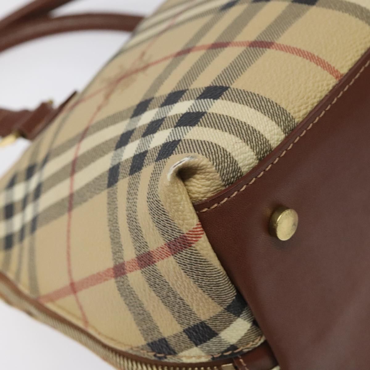 Burberry Nova Check Beige Canvas Handbag (Pre-Owned) Size ONE SIZE - 10 Thumbnail