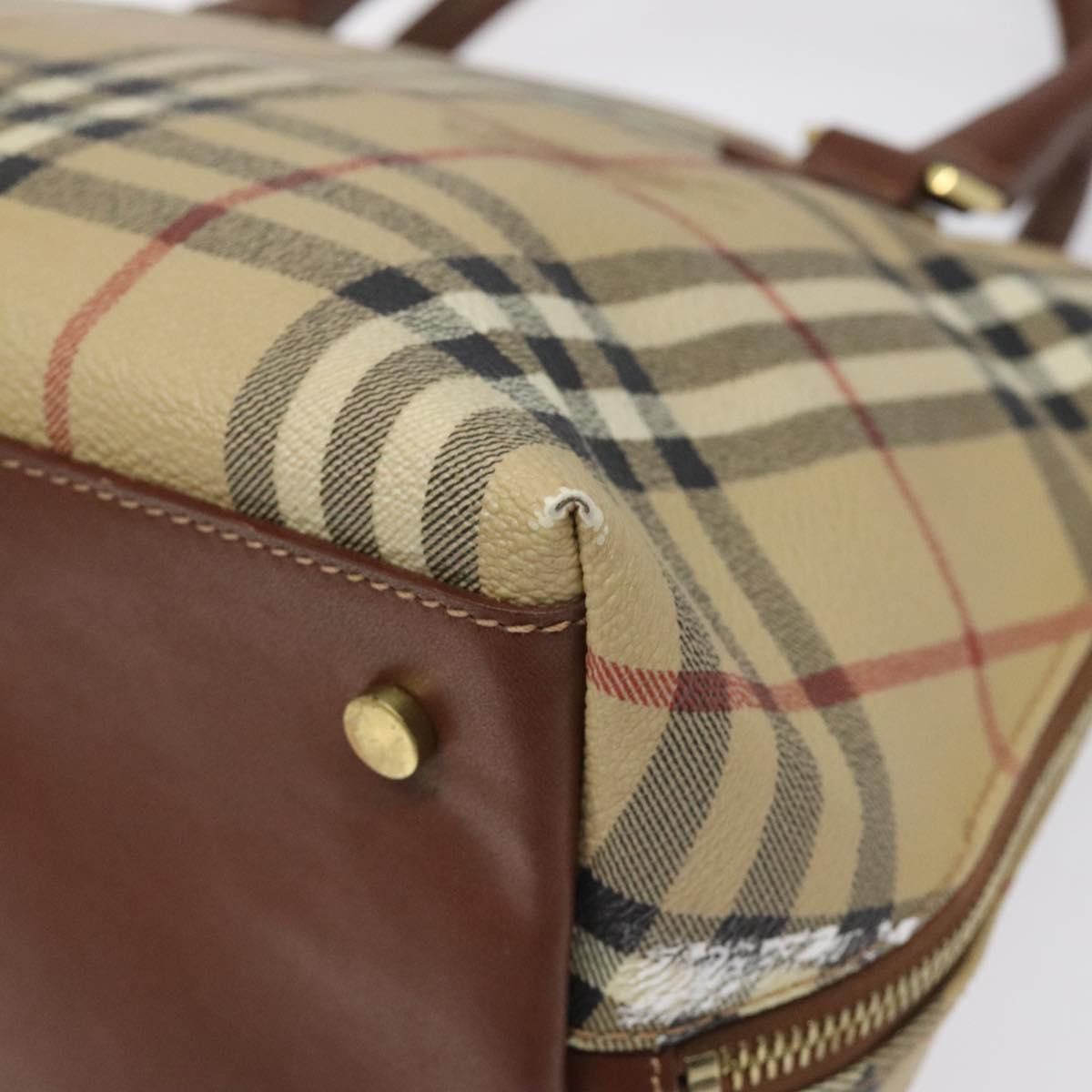 Burberry Nova Check Beige Canvas Handbag (Pre-Owned) Size ONE SIZE - 11 Thumbnail