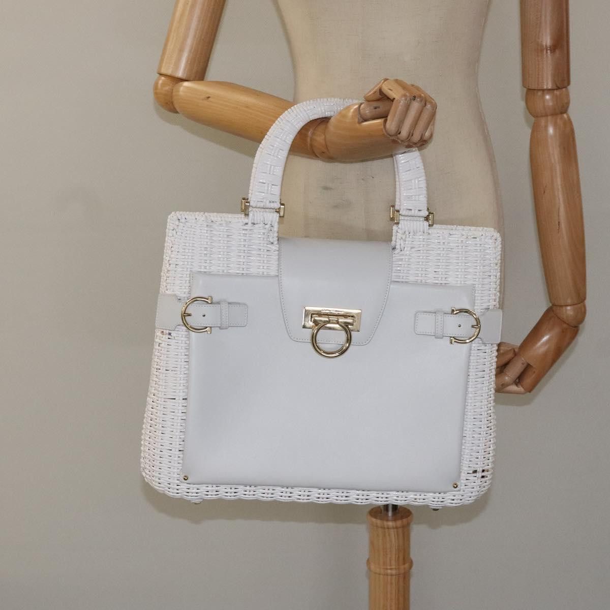 Salvatore Ferragamo White Wood Handbag (Pre-Owned) Size ONE SIZE - 17 Thumbnail