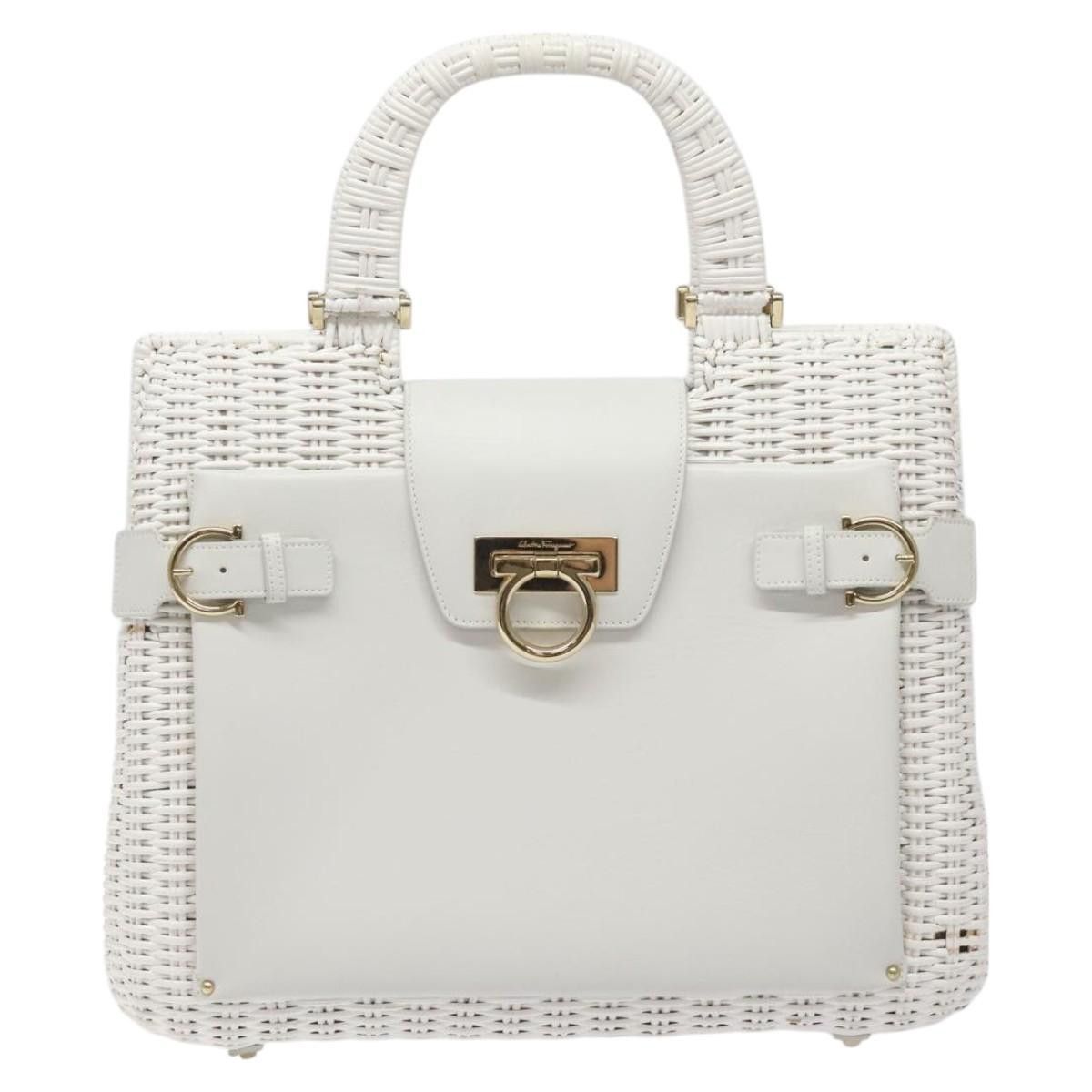 Salvatore Ferragamo White Wood Handbag (Pre-Owned) Size ONE SIZE - 18 Thumbnail