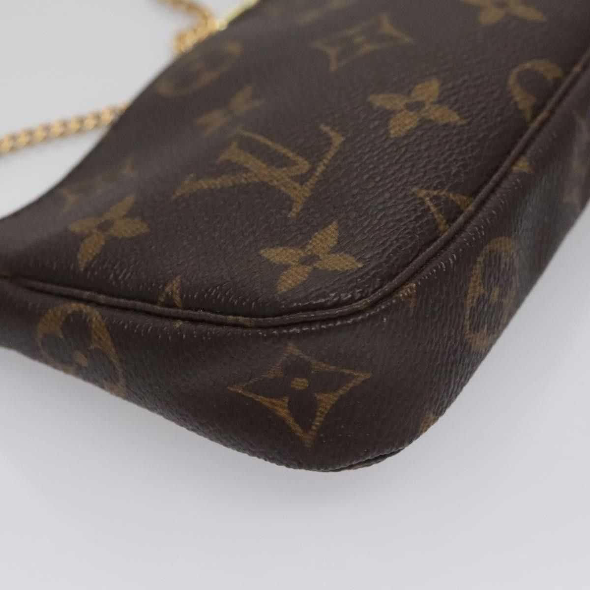 Louis Vuitton Mini Pochette Accessoires Brown Canvas Clutch Bag Size ONE SIZE - 9 Thumbnail