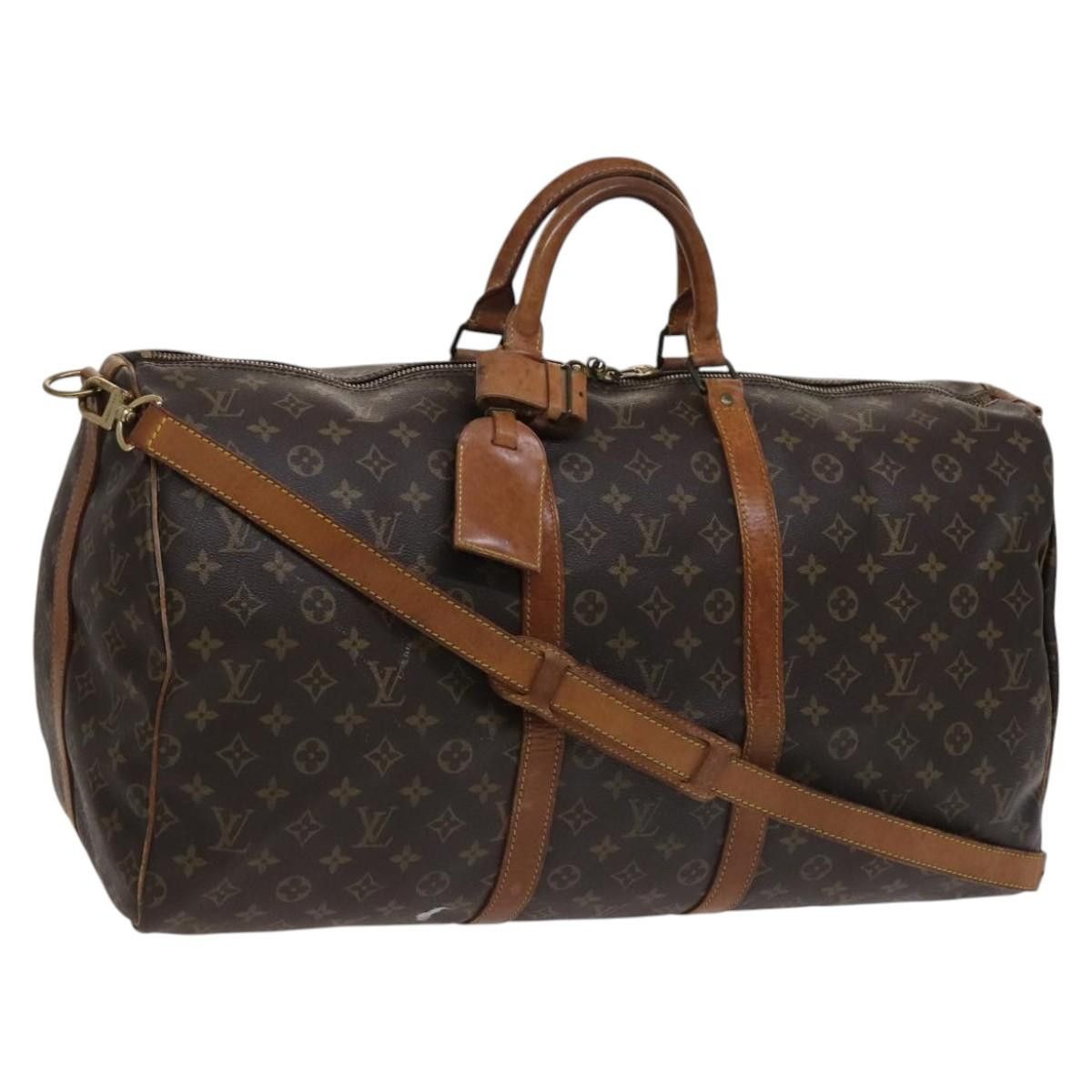 Louis Vuitton Keepall Bandouliere 55 Brown Canvas Travel Bag (Pre-Owned) Size ONE SIZE - 18 Thumbnail