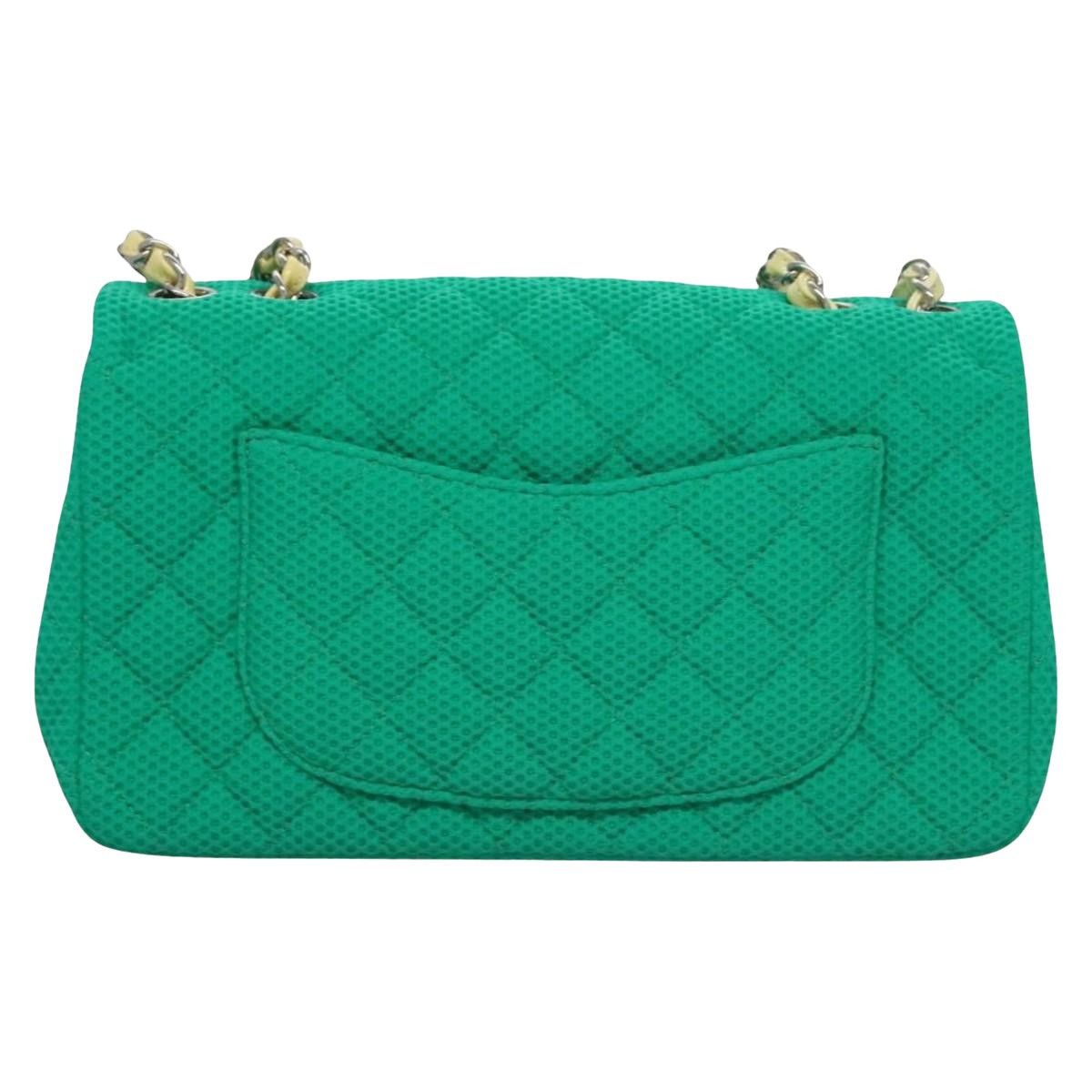 Chanel Green Cotton Shoulder Bag (Pre-Owned) Size ONE SIZE - 2 Thumbnail