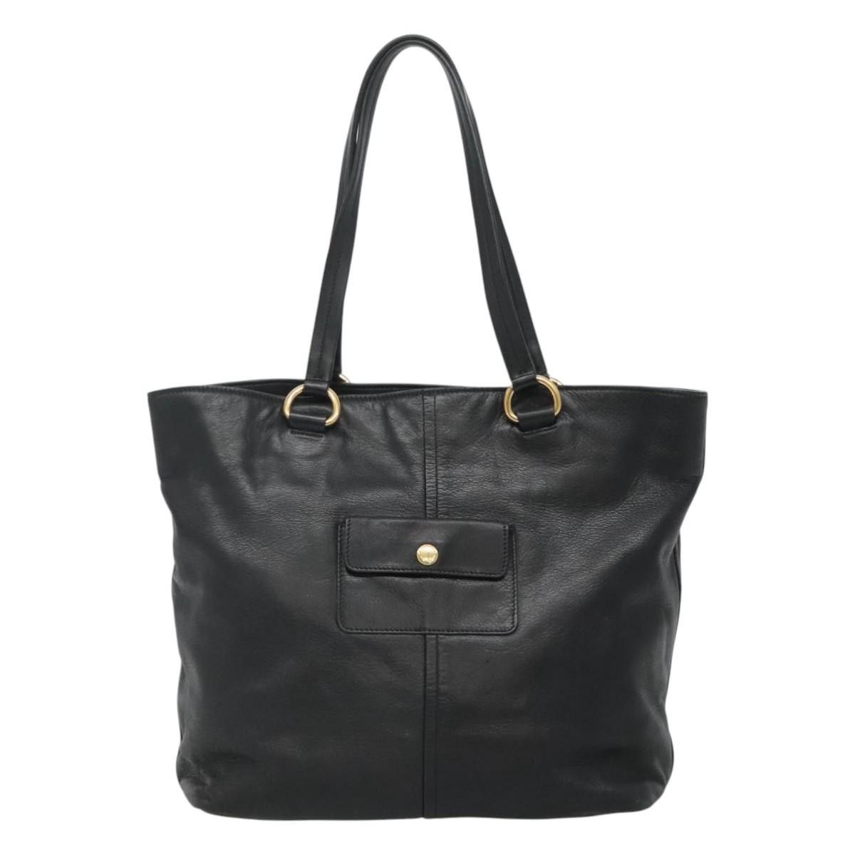 Prada Vitello Black Leather Tote Bag (Pre-Owned) Size ONE SIZE - 2 Thumbnail
