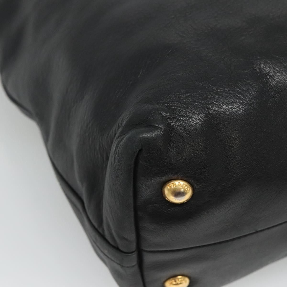 Prada Vitello Black Leather Tote Bag (Pre-Owned) Size ONE SIZE - 10 Thumbnail