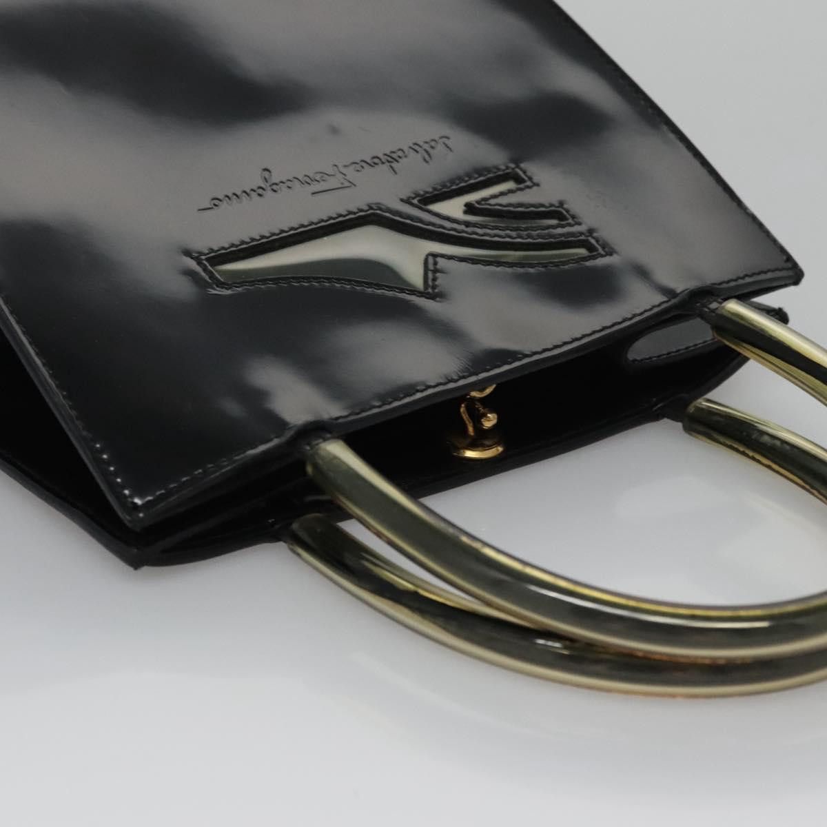 Salvatore Ferragamo Wanda Black Leather Handbag (Pre-Owned) Size ONE SIZE - 5 Thumbnail