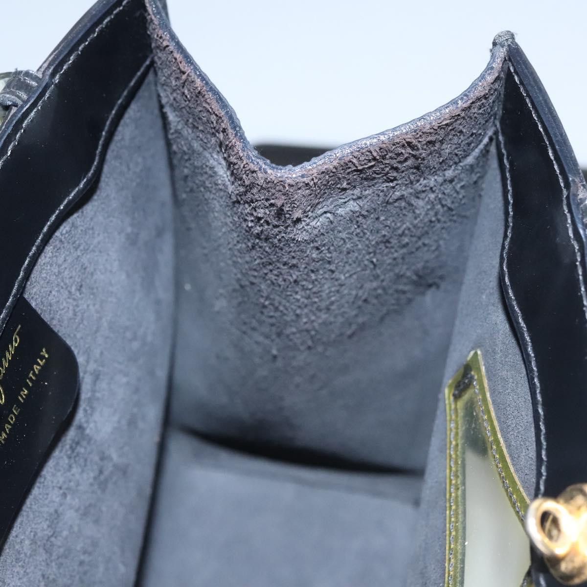 Salvatore Ferragamo Wanda Black Leather Handbag (Pre-Owned) Size ONE SIZE - 16 Thumbnail