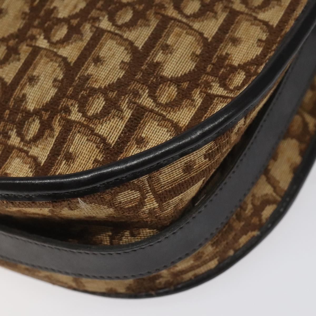 Dior Trotter Brown Canvas Shoulder Bag (Pre-Owned) Size ONE SIZE - 9 Thumbnail