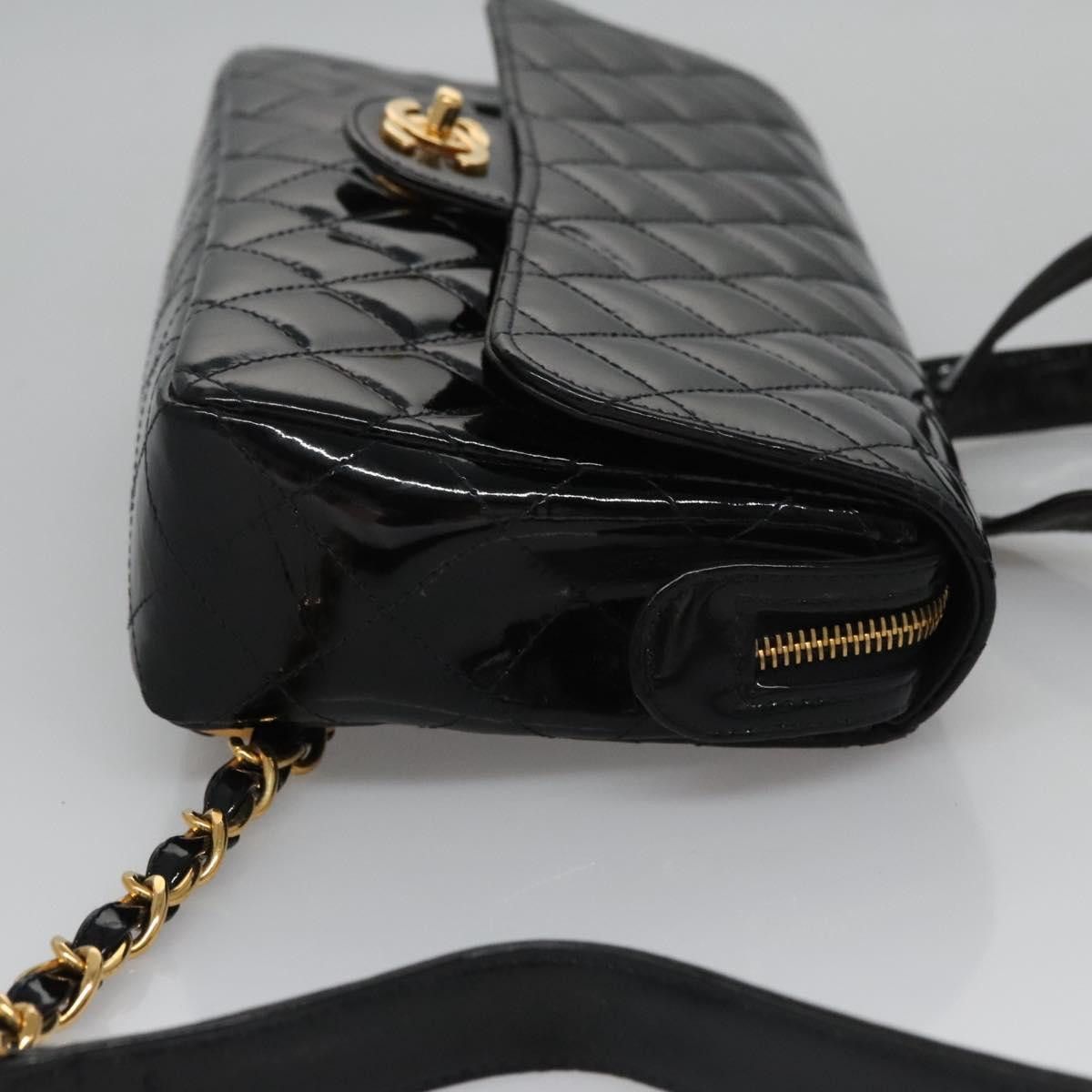 Chanel Timeless/Classique Black Patent Leather Backpack Bag Size ONE SIZE - 3 Thumbnail