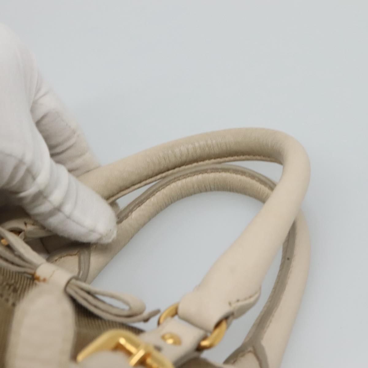 Prada Canapa Beige Canvas Handbag (Pre-Owned) Size ONE SIZE - 6 Thumbnail