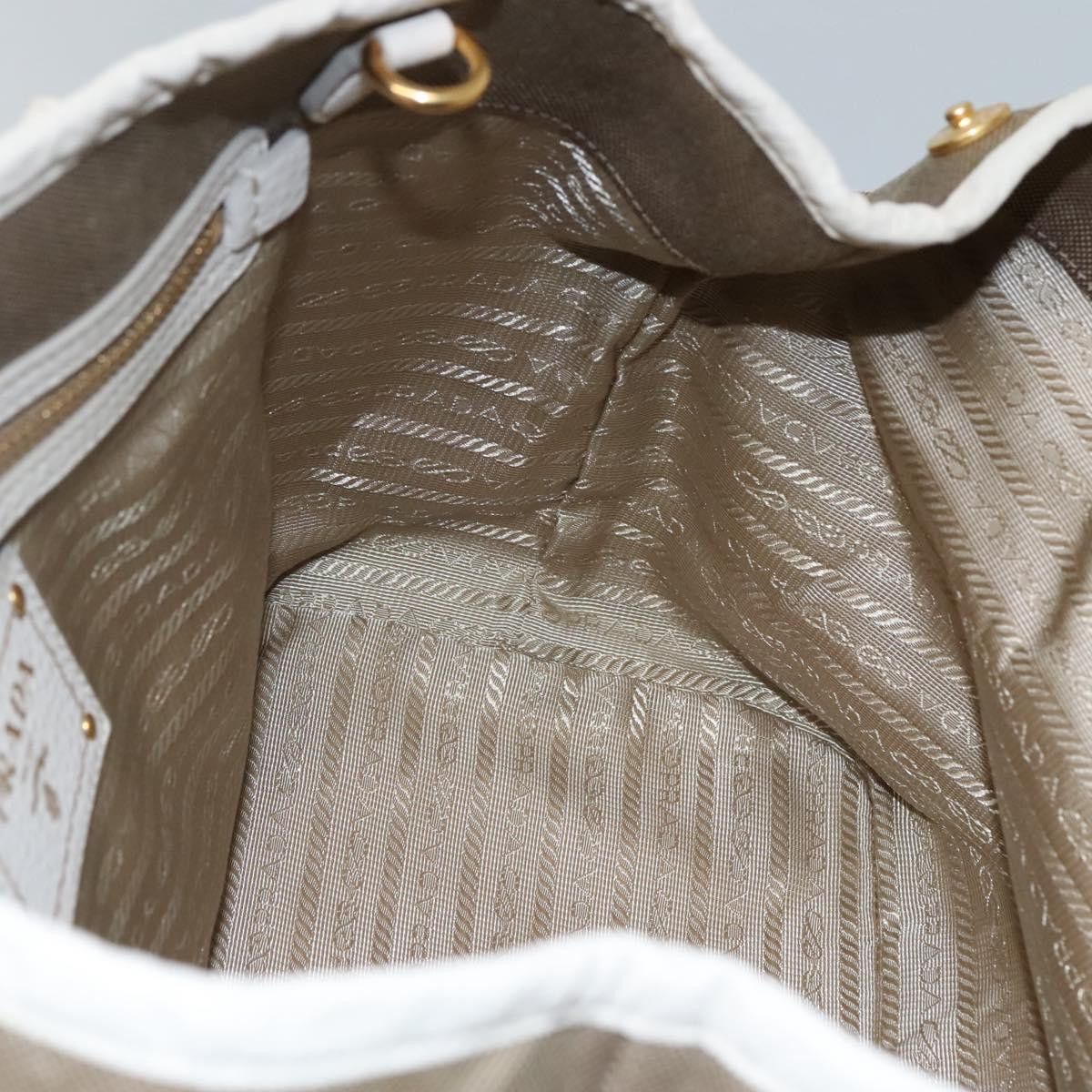 Prada Canapa Beige Canvas Handbag (Pre-Owned) Size ONE SIZE - 11 Thumbnail