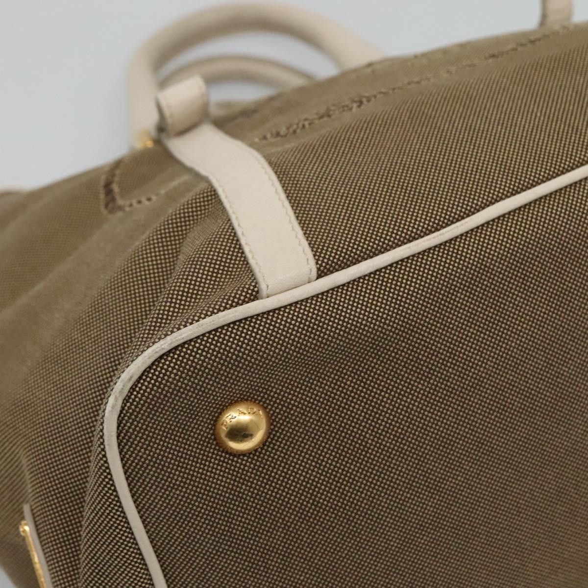 Prada Canapa Beige Canvas Handbag (Pre-Owned) Size ONE SIZE - 8 Thumbnail