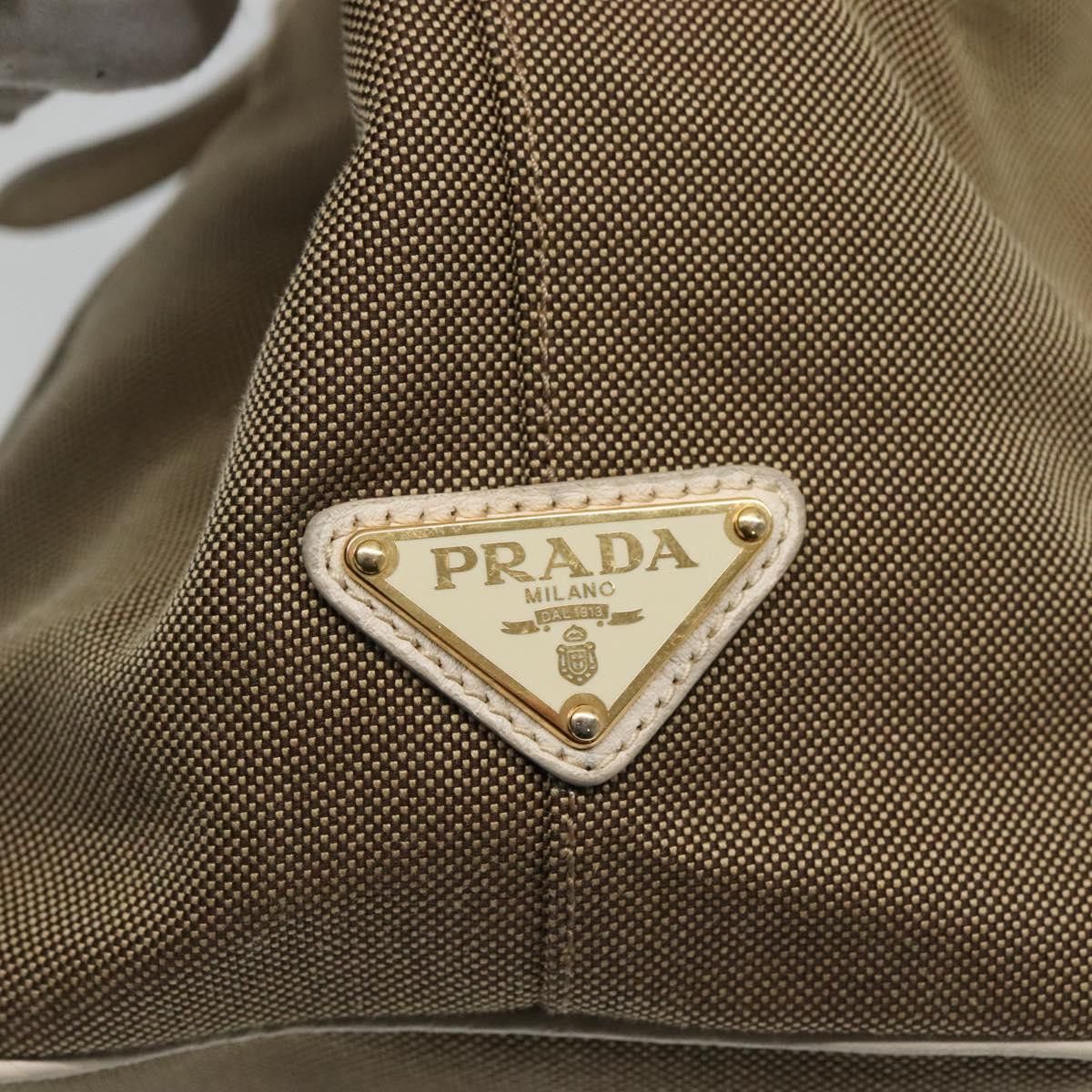 Prada Canapa Beige Canvas Handbag (Pre-Owned) Size ONE SIZE - 15 Thumbnail