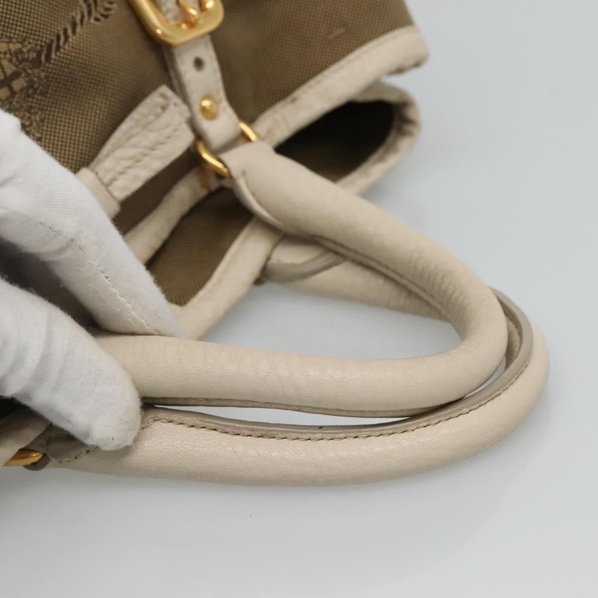 Prada Canapa Beige Canvas Handbag (Pre-Owned) Size ONE SIZE - 5 Thumbnail