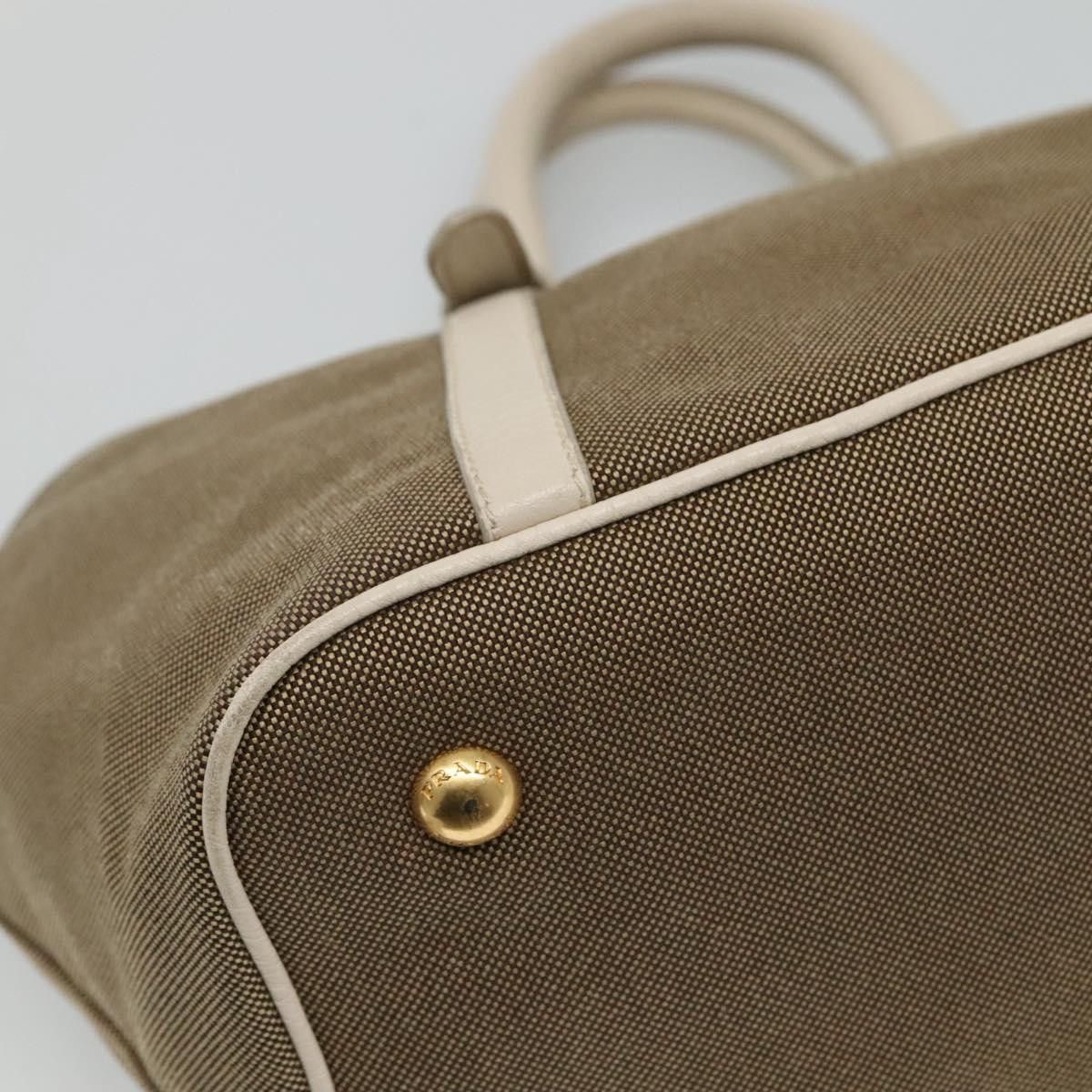 Prada Canapa Beige Canvas Handbag (Pre-Owned) Size ONE SIZE - 9 Thumbnail