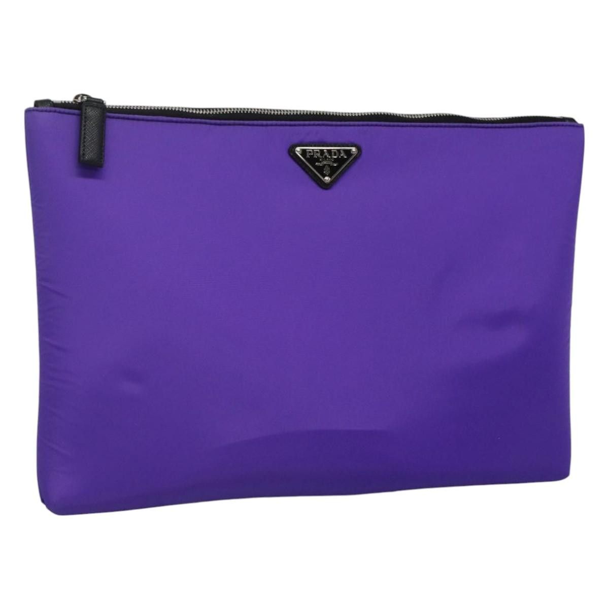 Prada Re-Nylon Purple Synthetic Clutch Bag (Pre-Owned) Size ONE SIZE - 13 Thumbnail