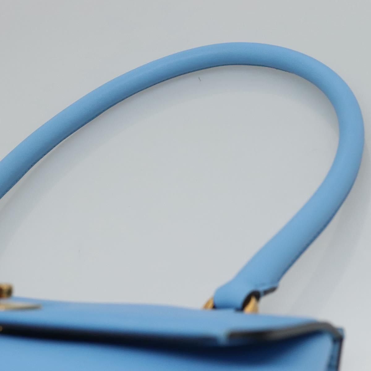 Salvatore Ferragamo Gancini Blue Leather Shoulder Bag (Pre-Owned) Size ONE SIZE - 7 Thumbnail