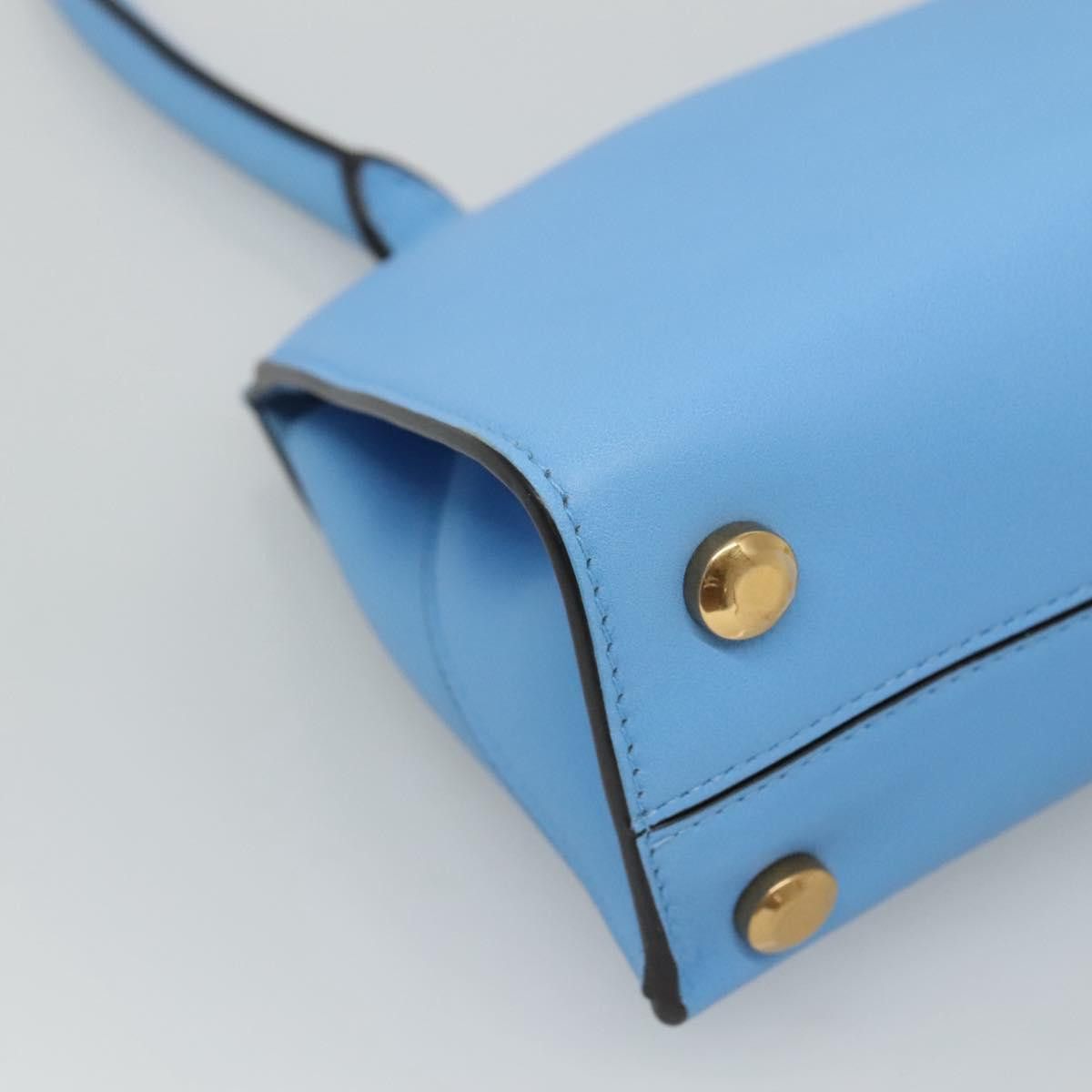 Salvatore Ferragamo Gancini Blue Leather Shoulder Bag (Pre-Owned) Size ONE SIZE - 12 Thumbnail