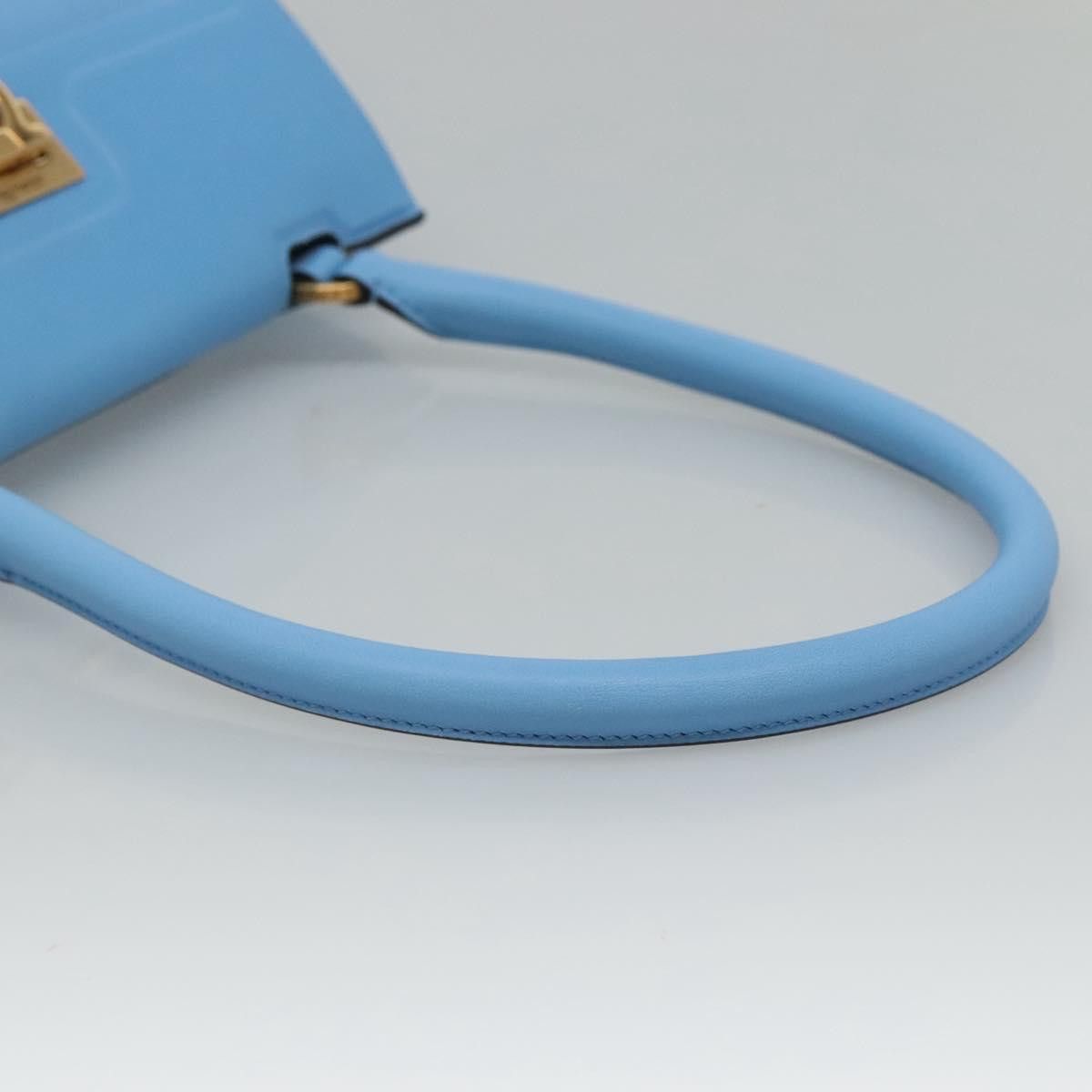 Salvatore Ferragamo Gancini Blue Leather Shoulder Bag (Pre-Owned) Size ONE SIZE - 6 Thumbnail