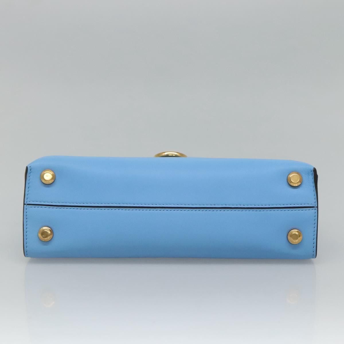 Salvatore Ferragamo Gancini Blue Leather Shoulder Bag (Pre-Owned) Size ONE SIZE - 8 Thumbnail