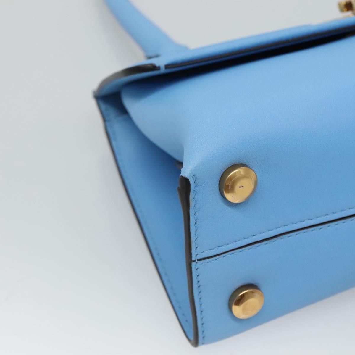 Salvatore Ferragamo Gancini Blue Leather Shoulder Bag (Pre-Owned) Size ONE SIZE - 10 Thumbnail