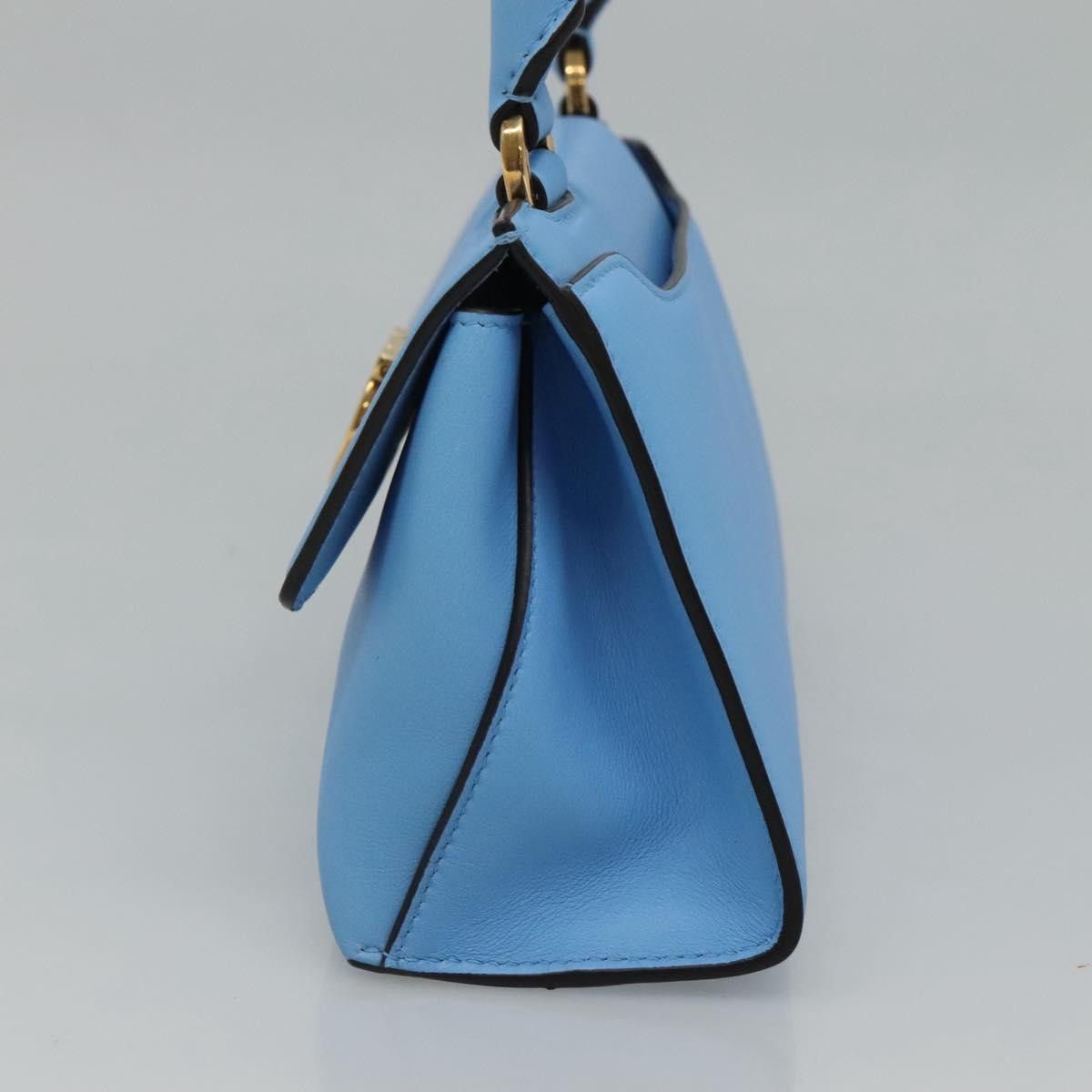 Salvatore Ferragamo Gancini Blue Leather Shoulder Bag (Pre-Owned) Size ONE SIZE - 4 Thumbnail