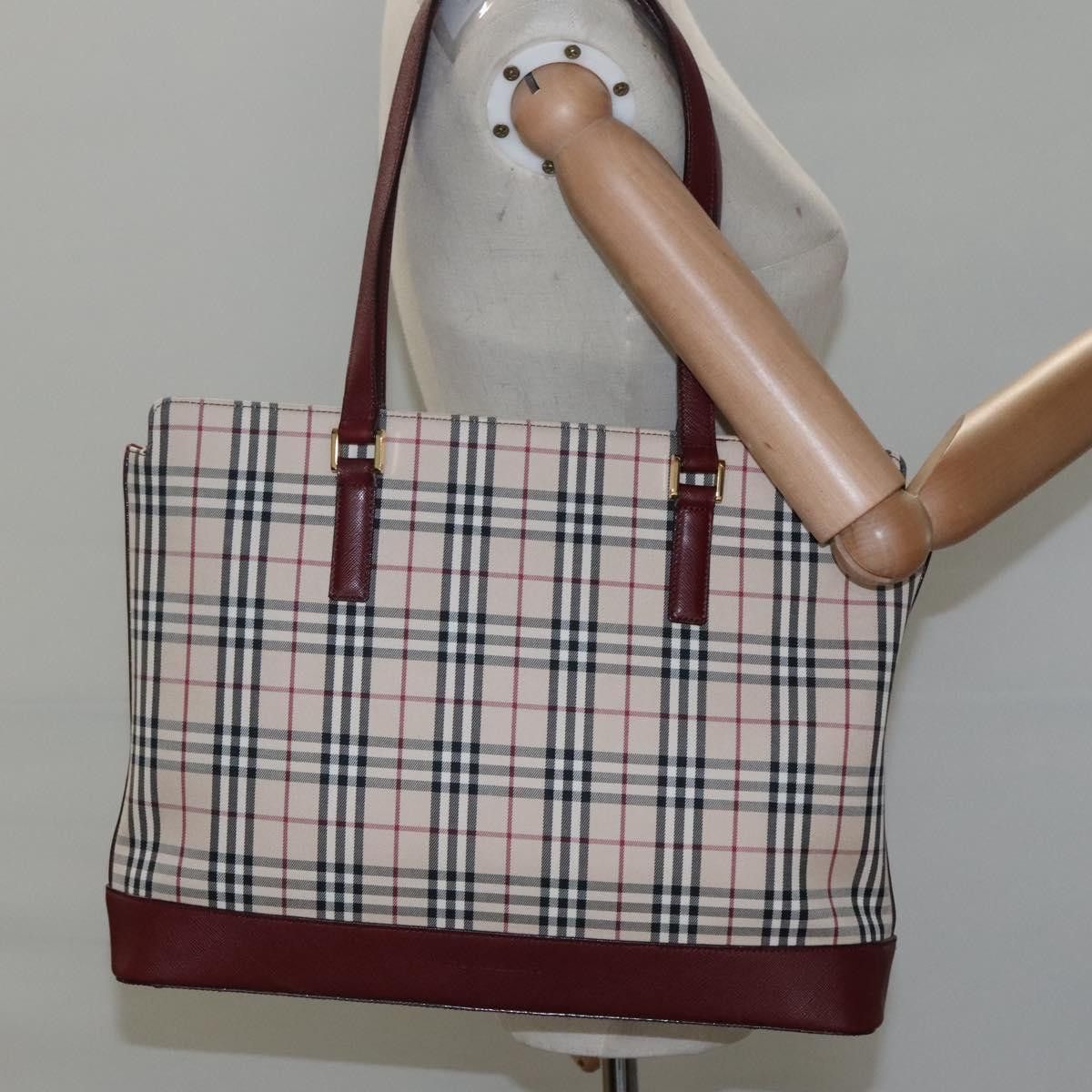 Burberry Nova Check Beige Canvas Shoulder Bag (Pre-Owned) Size ONE SIZE - 17 Thumbnail