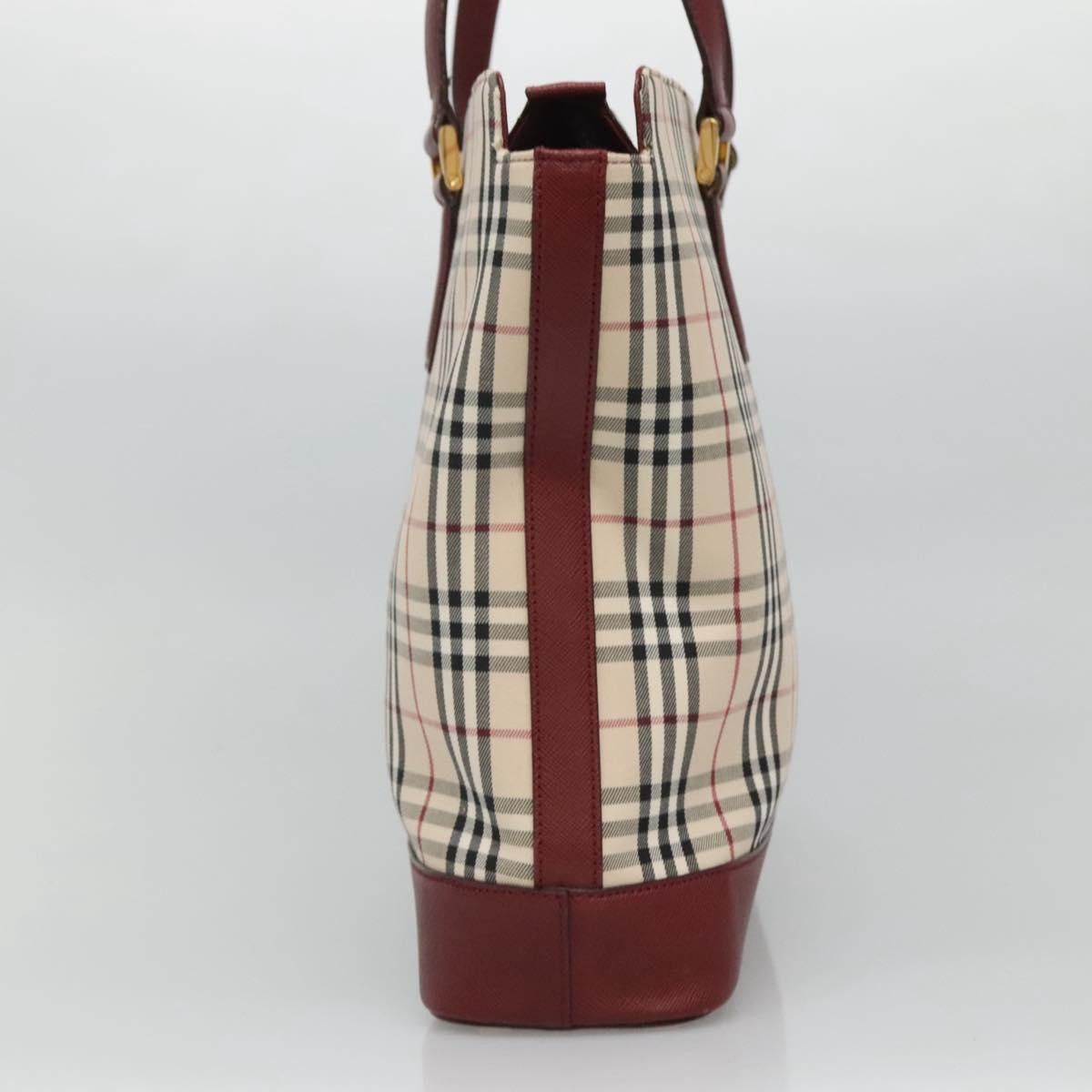 Burberry Nova Check Beige Canvas Shoulder Bag (Pre-Owned) Size ONE SIZE - 4 Thumbnail
