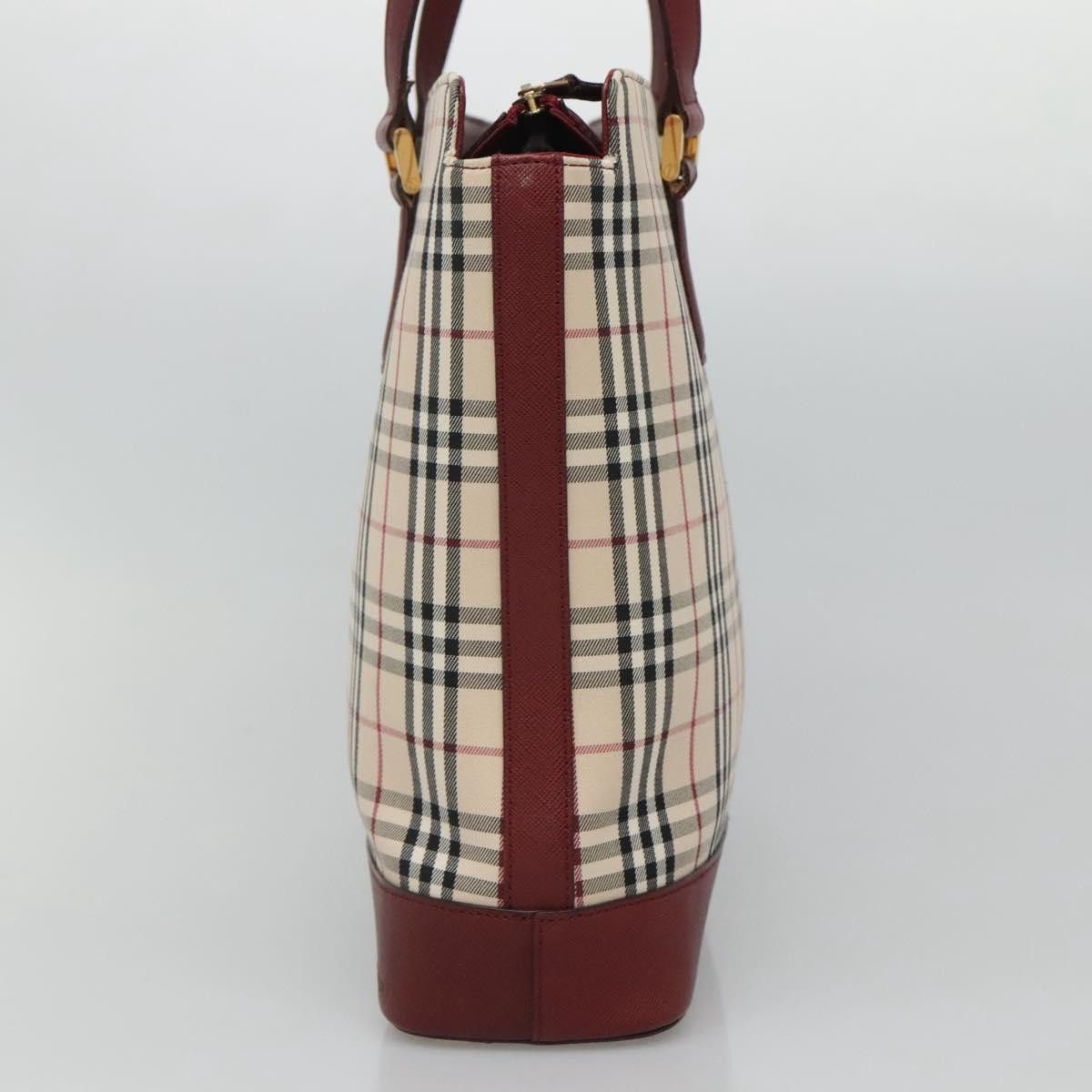 Burberry Nova Check Beige Canvas Shoulder Bag (Pre-Owned) Size ONE SIZE - 3 Thumbnail