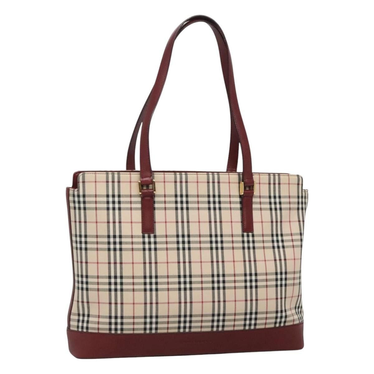 Burberry Nova Check Beige Canvas Shoulder Bag (Pre-Owned) Size ONE SIZE - 19 Thumbnail