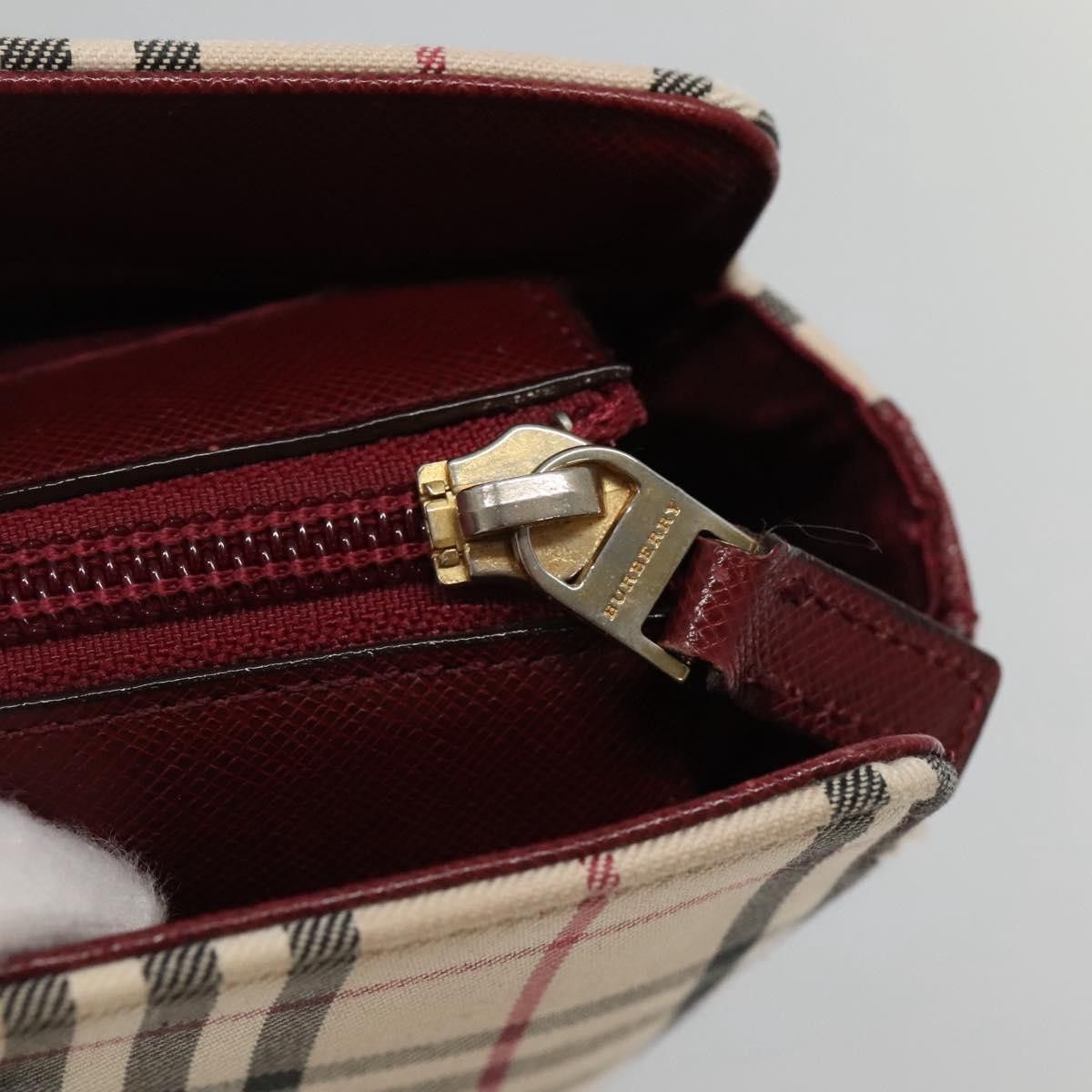 Burberry Nova Check Beige Canvas Shoulder Bag (Pre-Owned) Size ONE SIZE - 13 Thumbnail