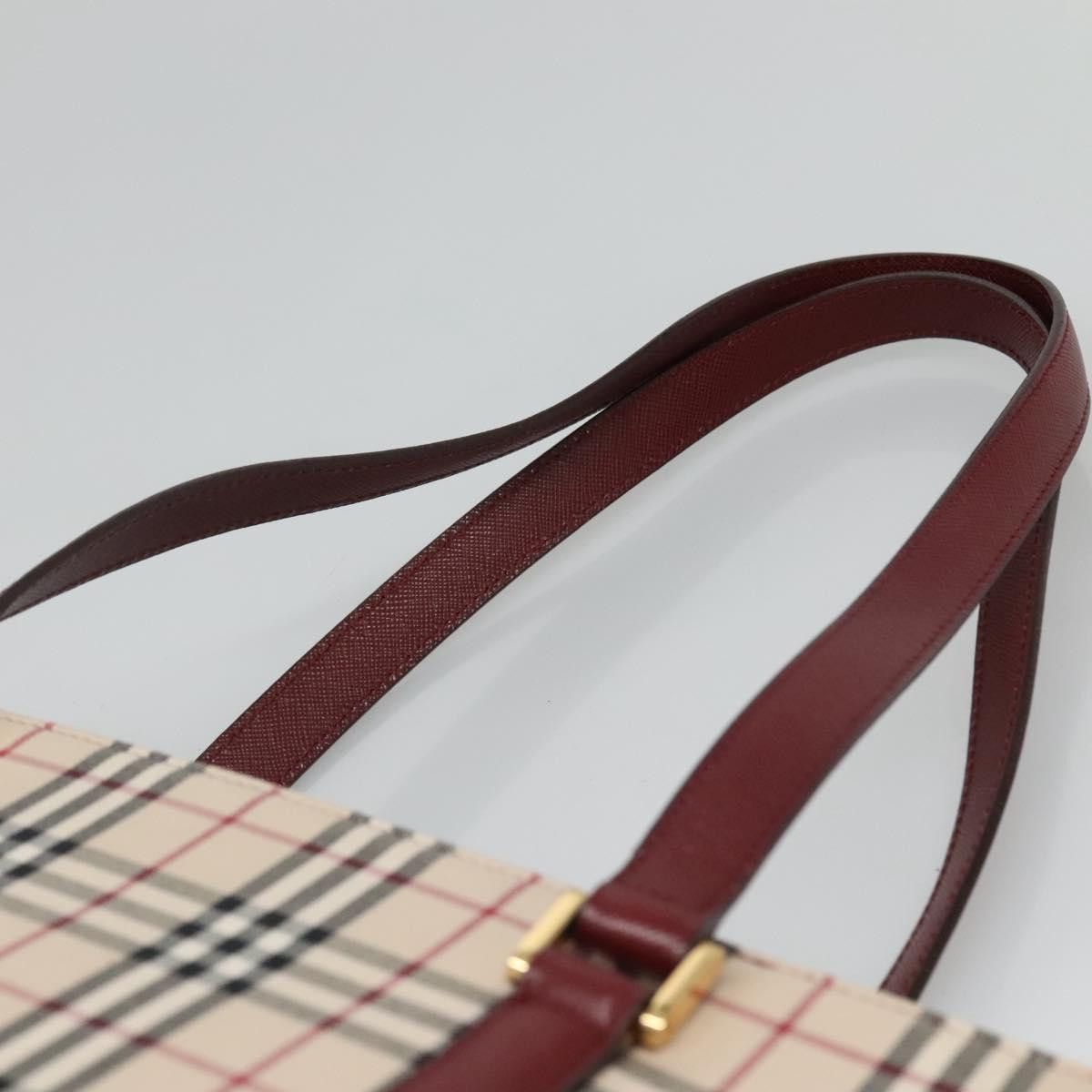 Burberry Nova Check Beige Canvas Shoulder Bag (Pre-Owned) Size ONE SIZE - 6 Thumbnail