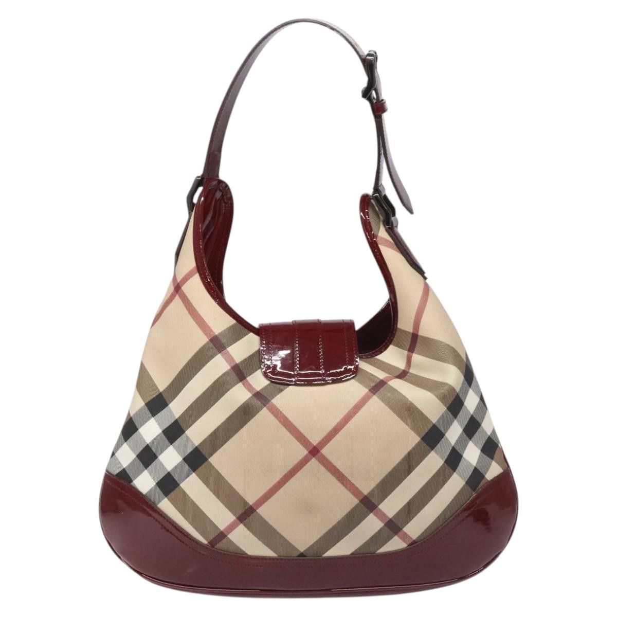 Burberry Nova Check Beige Canvas Shoulder Bag (Pre-Owned) Size ONE SIZE - 2 Thumbnail