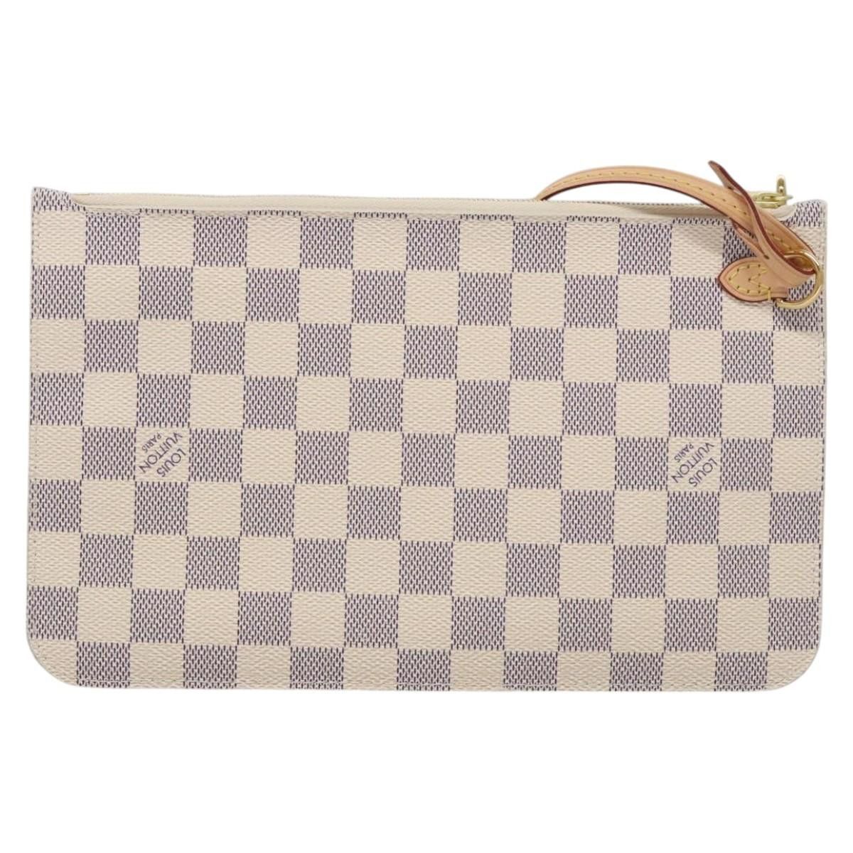 Louis Vuitton Pochette Neverfull White Canvas Clutch Bag (Pre-Owned) Size ONE SIZE - 2 Thumbnail