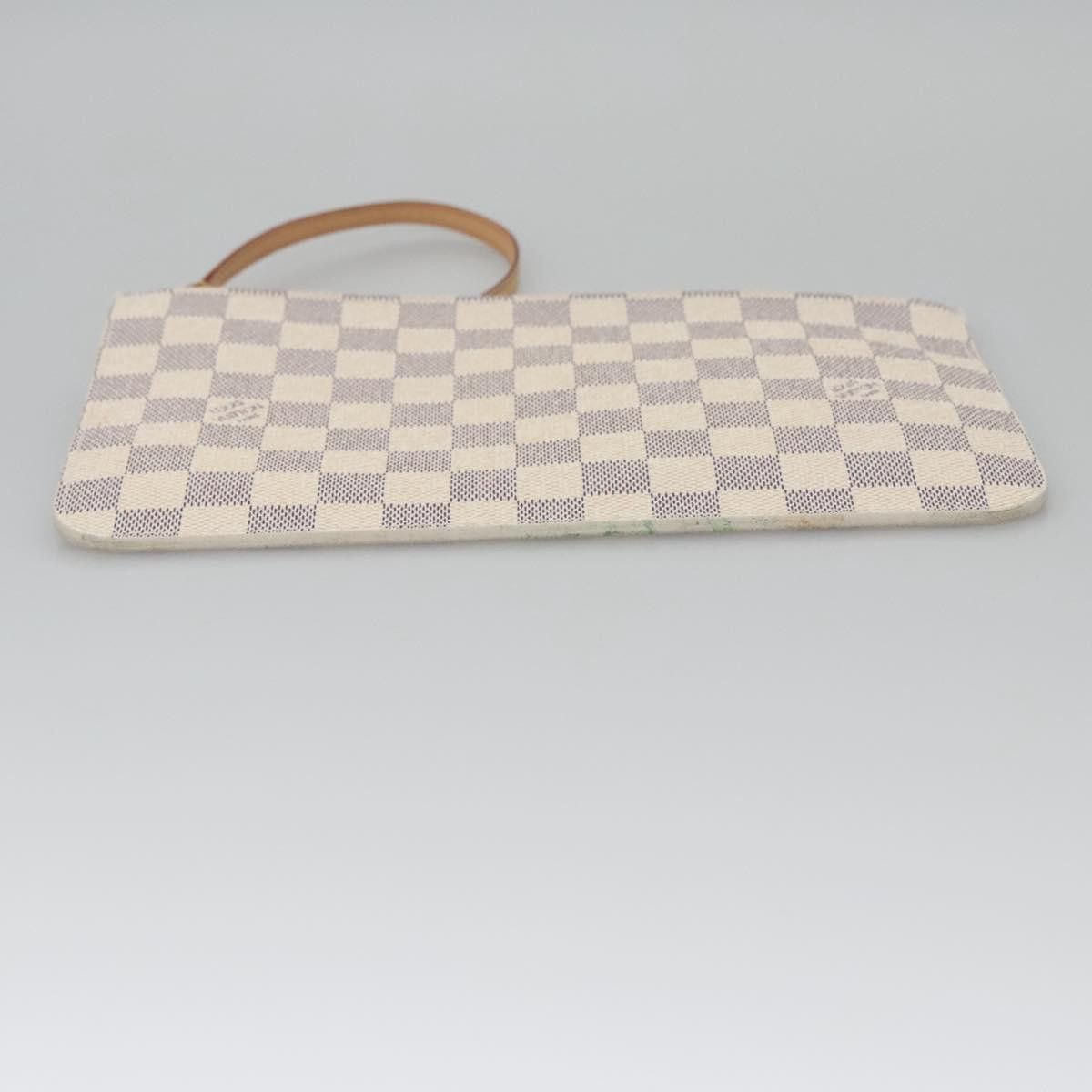 Louis Vuitton Pochette Neverfull White Canvas Clutch Bag (Pre-Owned) Size ONE SIZE - 6 Thumbnail
