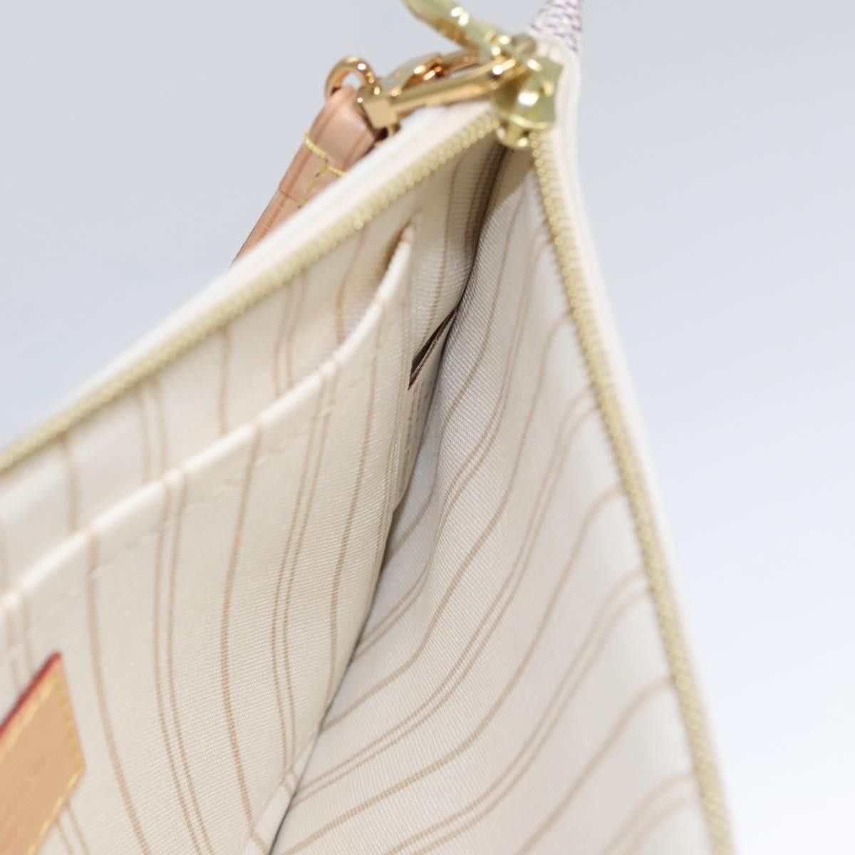 Louis Vuitton Pochette Neverfull White Canvas Clutch Bag (Pre-Owned) Size ONE SIZE - 18 Thumbnail