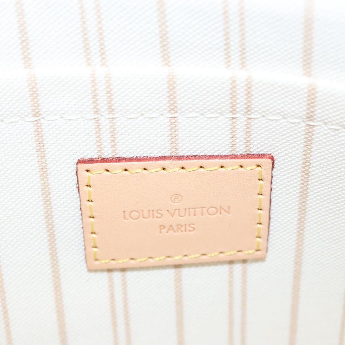 Louis Vuitton Pochette Neverfull White Canvas Clutch Bag (Pre-Owned) Size ONE SIZE - 17 Thumbnail