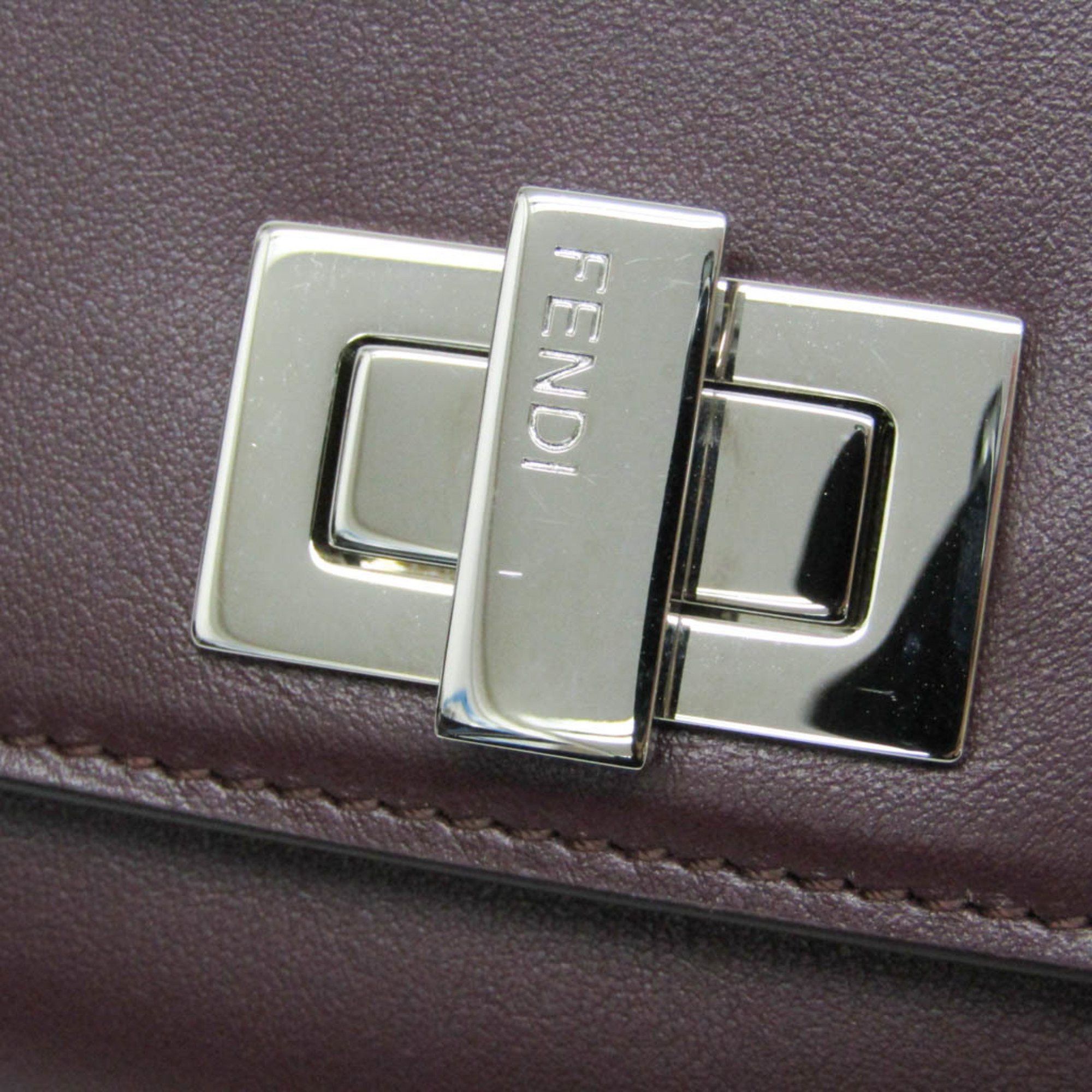 Fendi Burgundy Leather Wallet (Pre-Owned) Size ONE SIZE - 8 Thumbnail