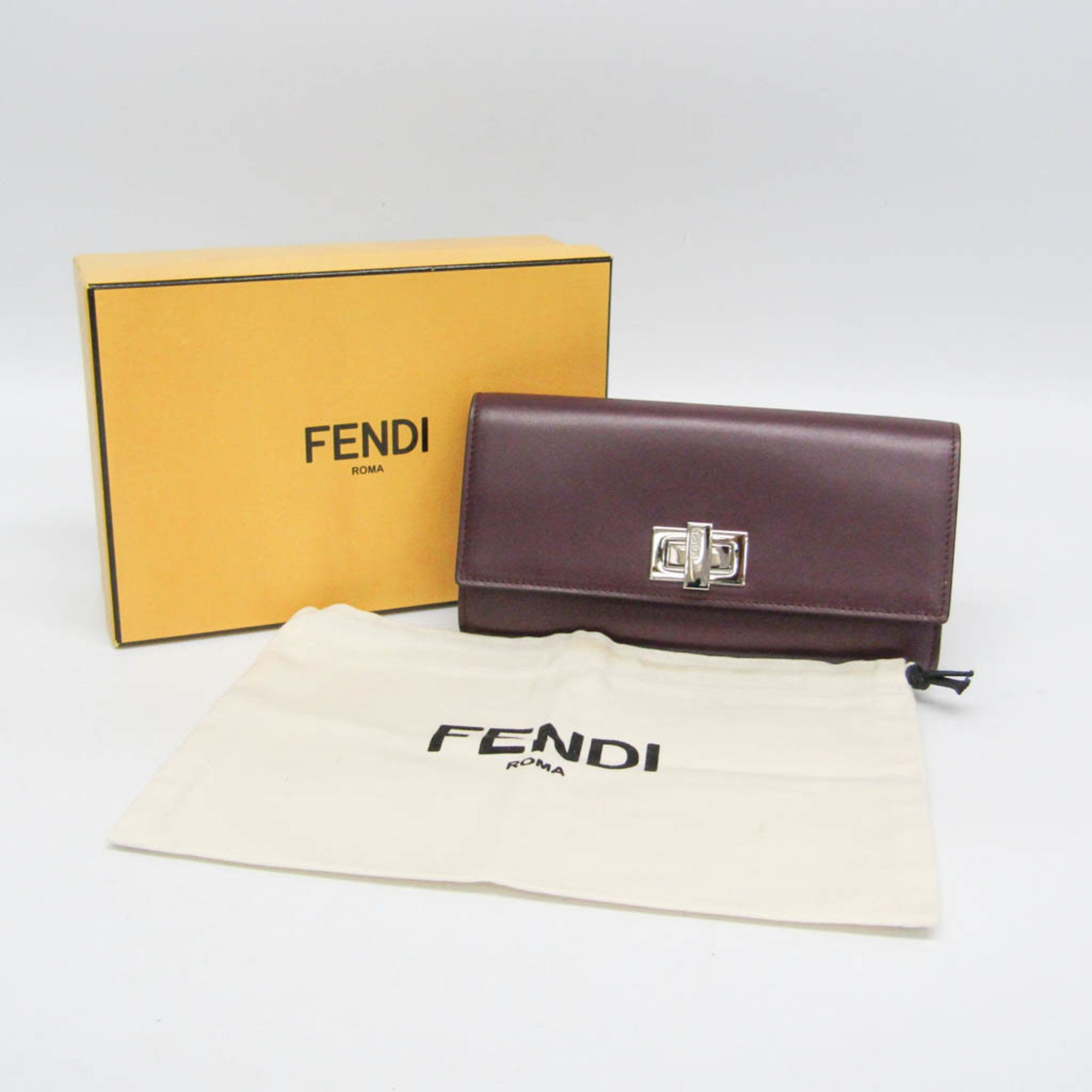 Fendi Burgundy Leather Wallet (Pre-Owned) Size ONE SIZE - 15 Thumbnail